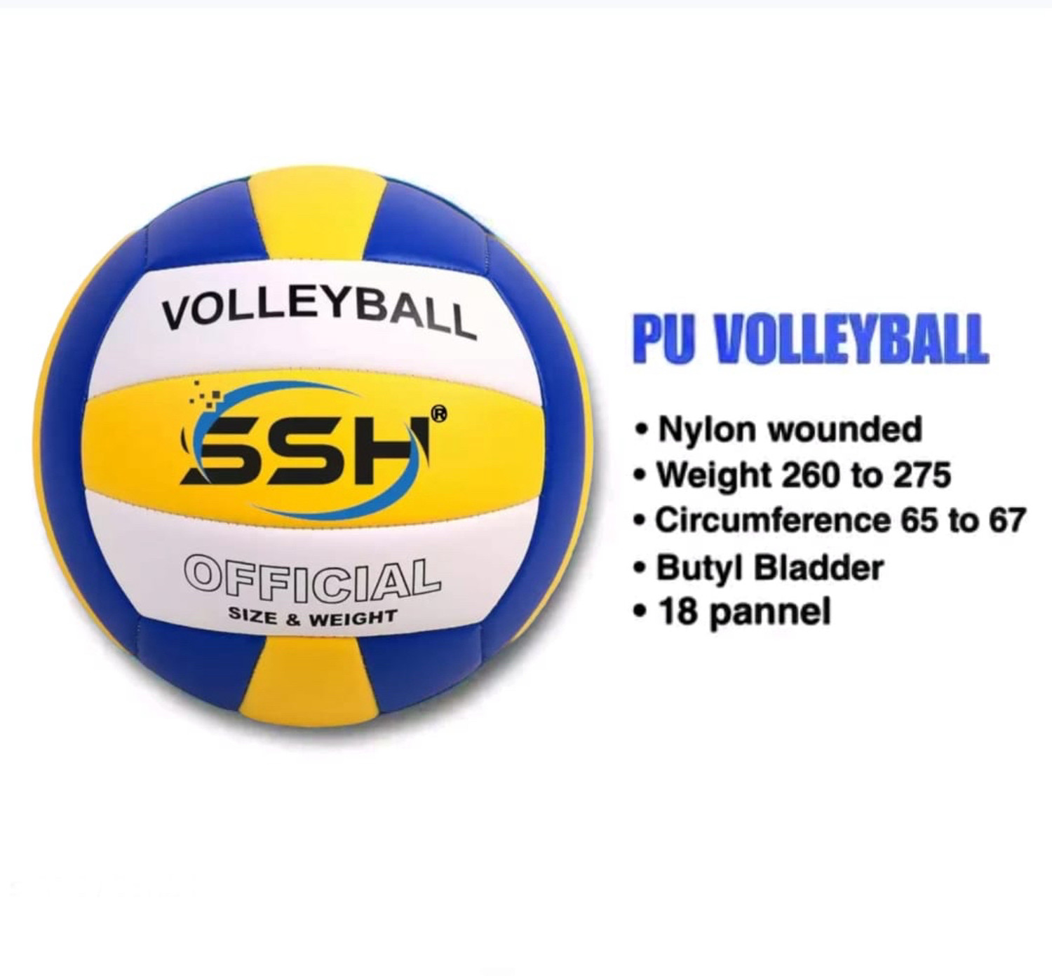 Image of SHORYA PU LAMINATED SUPER SOFT VOLLEYBALL WITH PUMP (SIZE-4) Volleyball - Size: 4