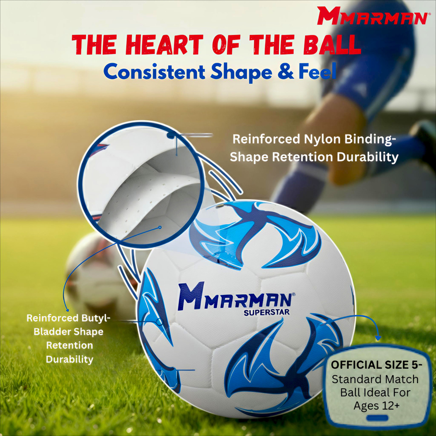 Image of Marman Superstar with Pump Football - Size: 5