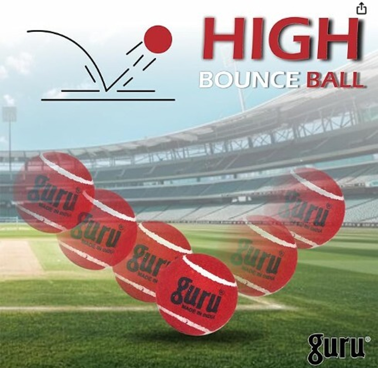 Image of Guru Cricket Tennis Ball, Heavy Weight Ball For Men & Women Cricket Tennis Ball
