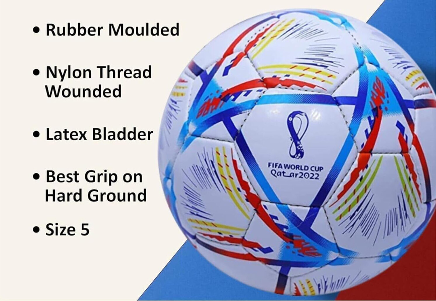 Image of MRT SPORTS Qatar World Cup Series Size 5 Football Football - Size: 5