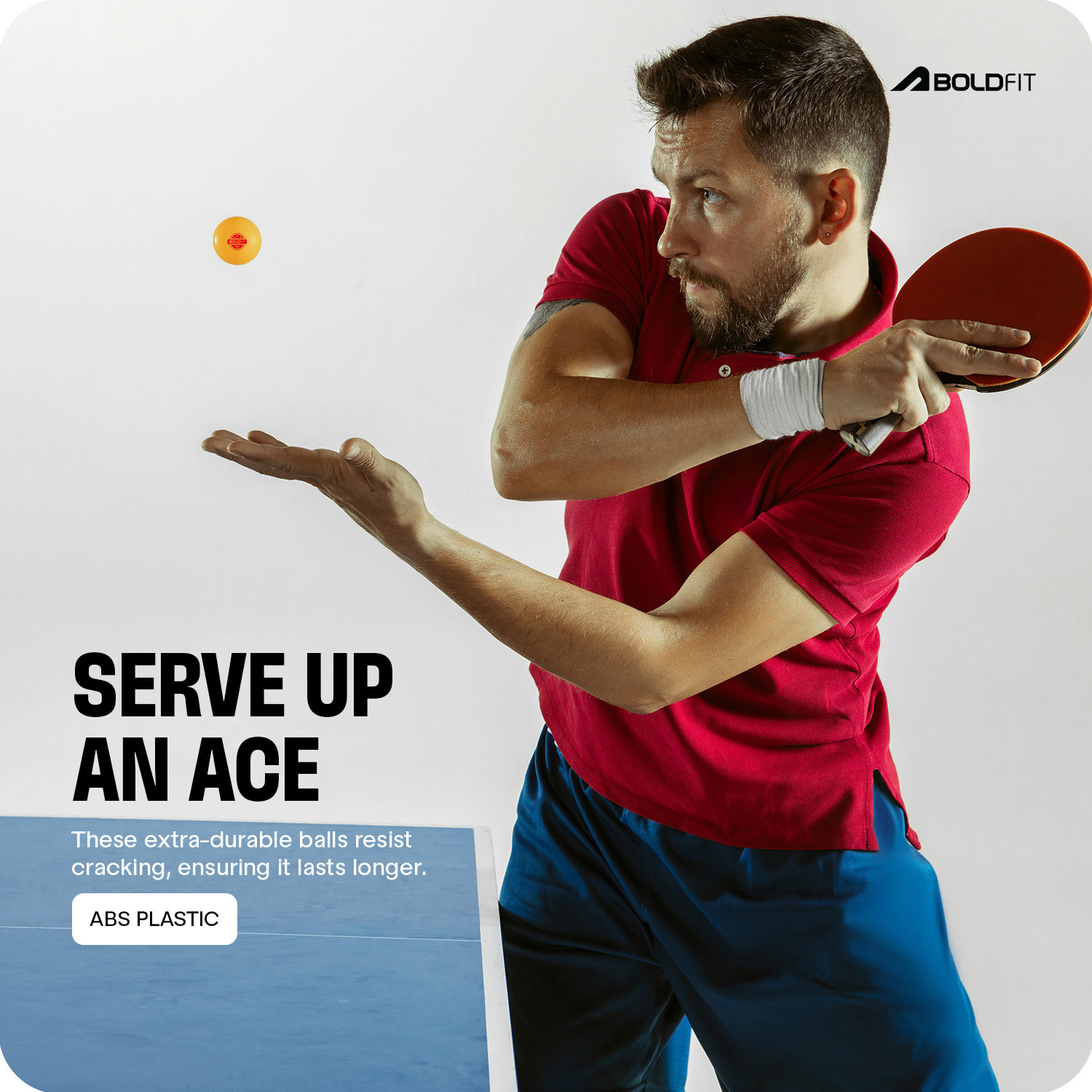 Image of BOLDFIT Table Tennis Balls 3 Star 40+ Combo Abs Tt Balls Ping Pong Ball For Kids & Adult Table Tennis Ball