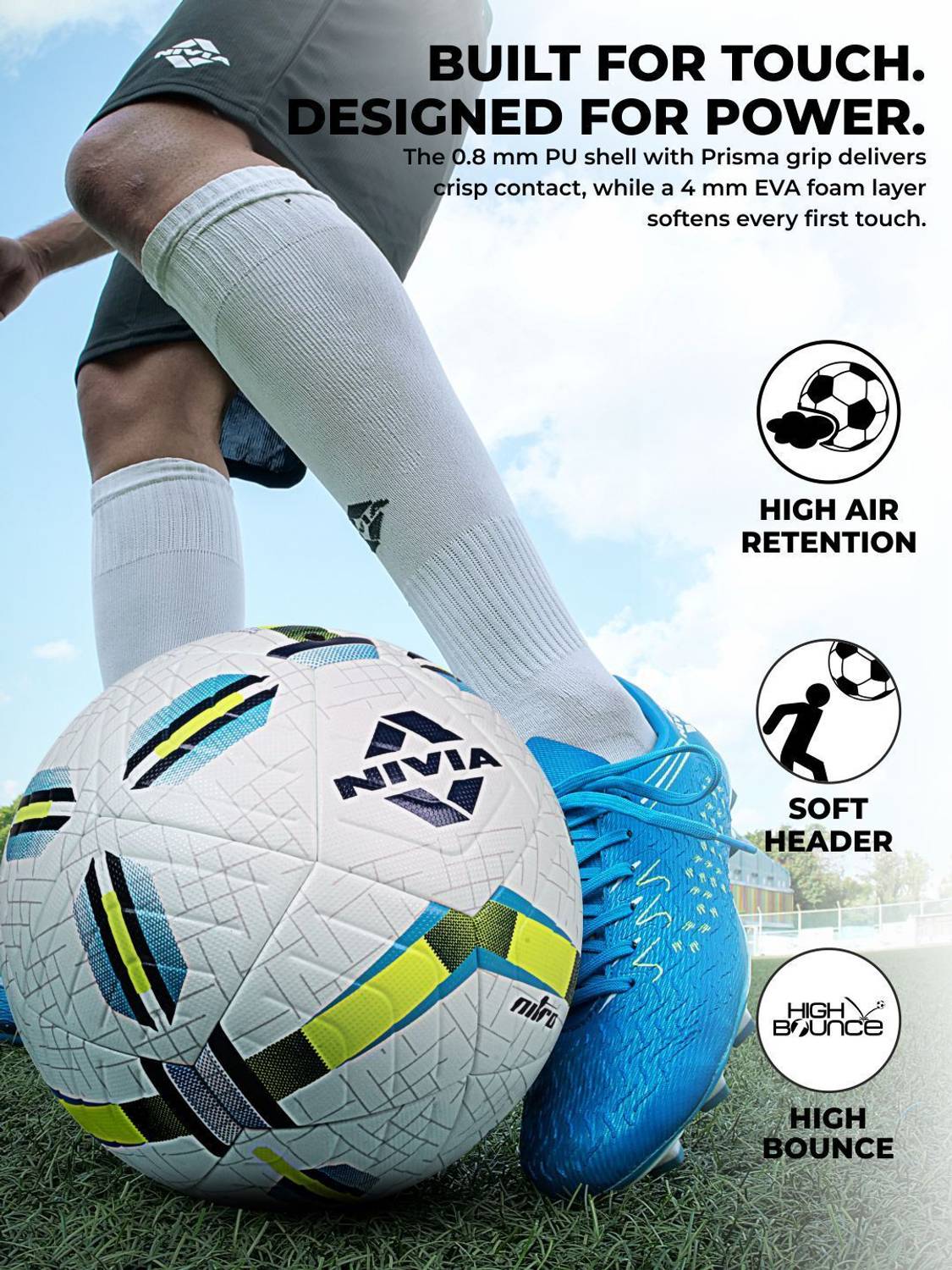 NIVIA Nitro Thermobond Football Size 5 - Image 4