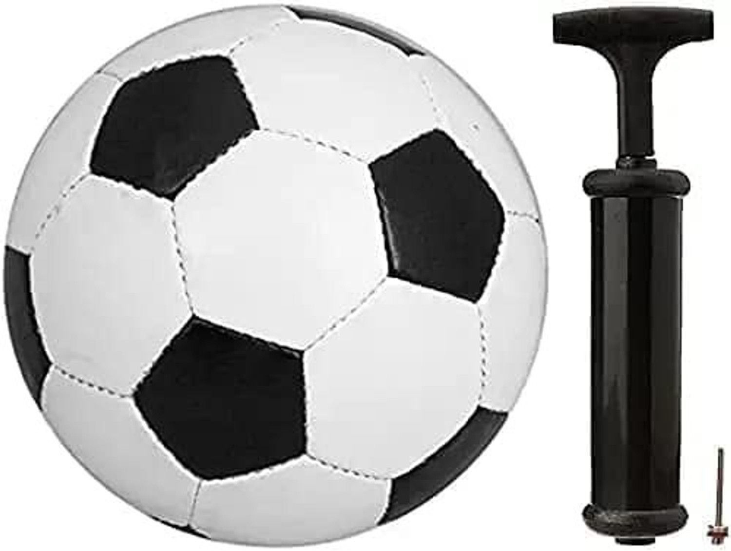 Image of Zam Zam Electronics Black & White Football with pump Football - Size: 5