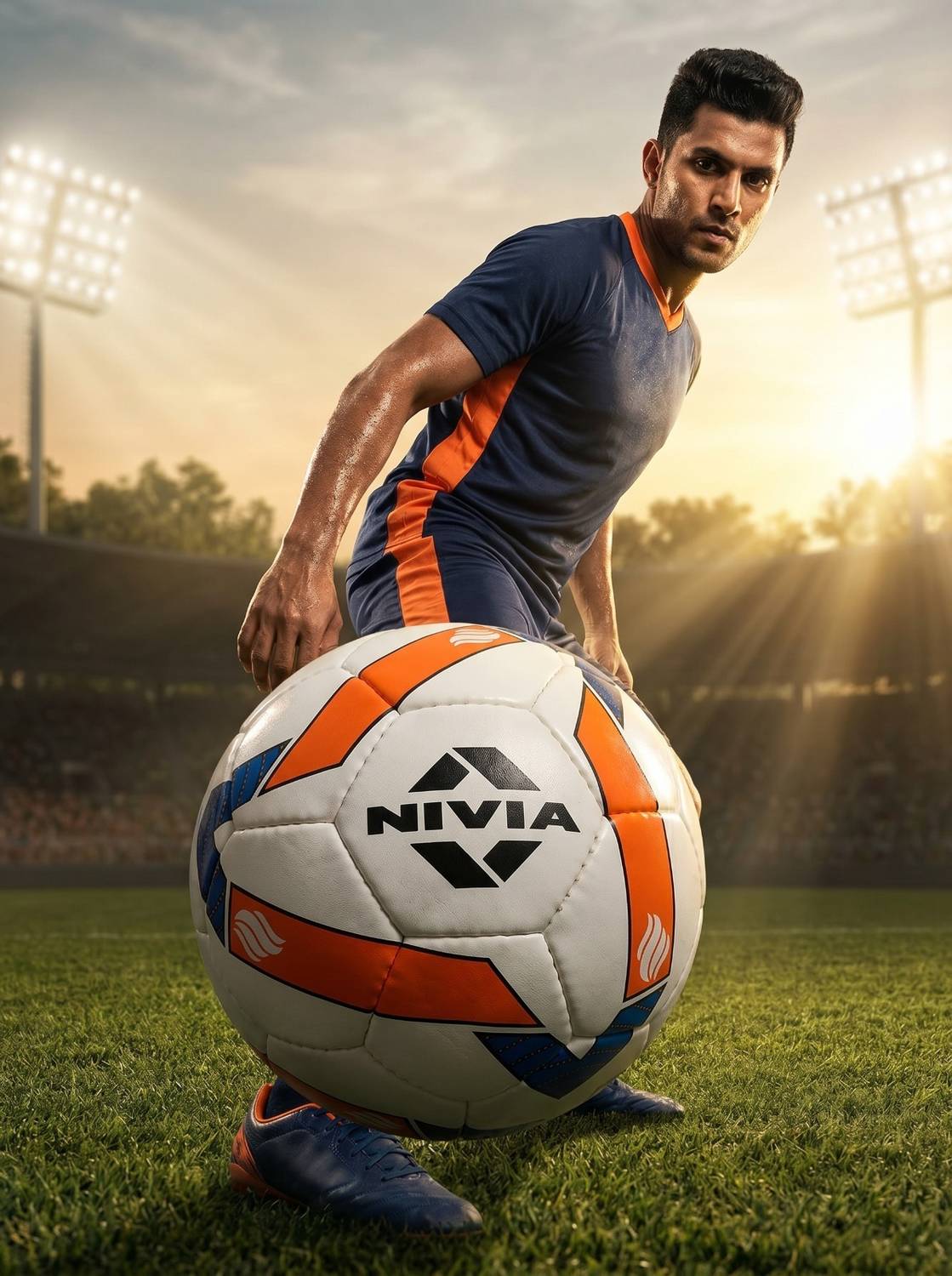 NIVIA Shining Star Premium Football Size 5 - Image 3