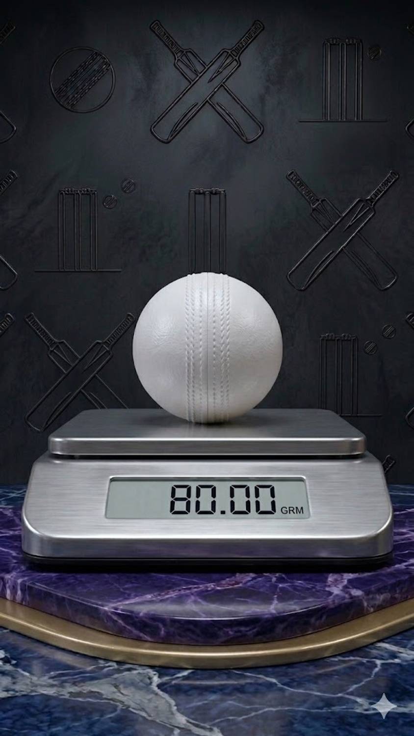 KAVSPORTS 80g Red/White Cricket Training Ball - Image 3