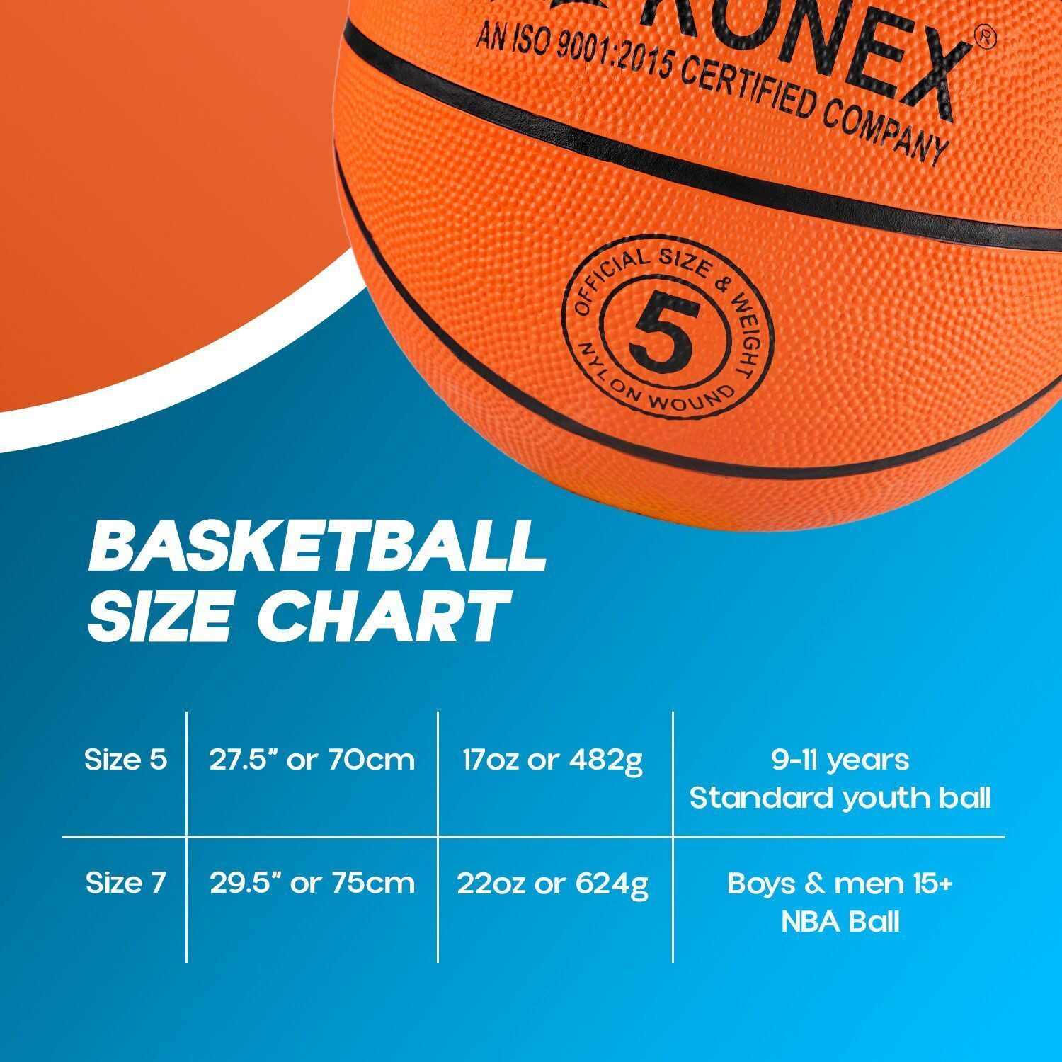 Image of Konex Pro Basketball - (with Inflating /Deflating Pin) Basketball - Size: 5