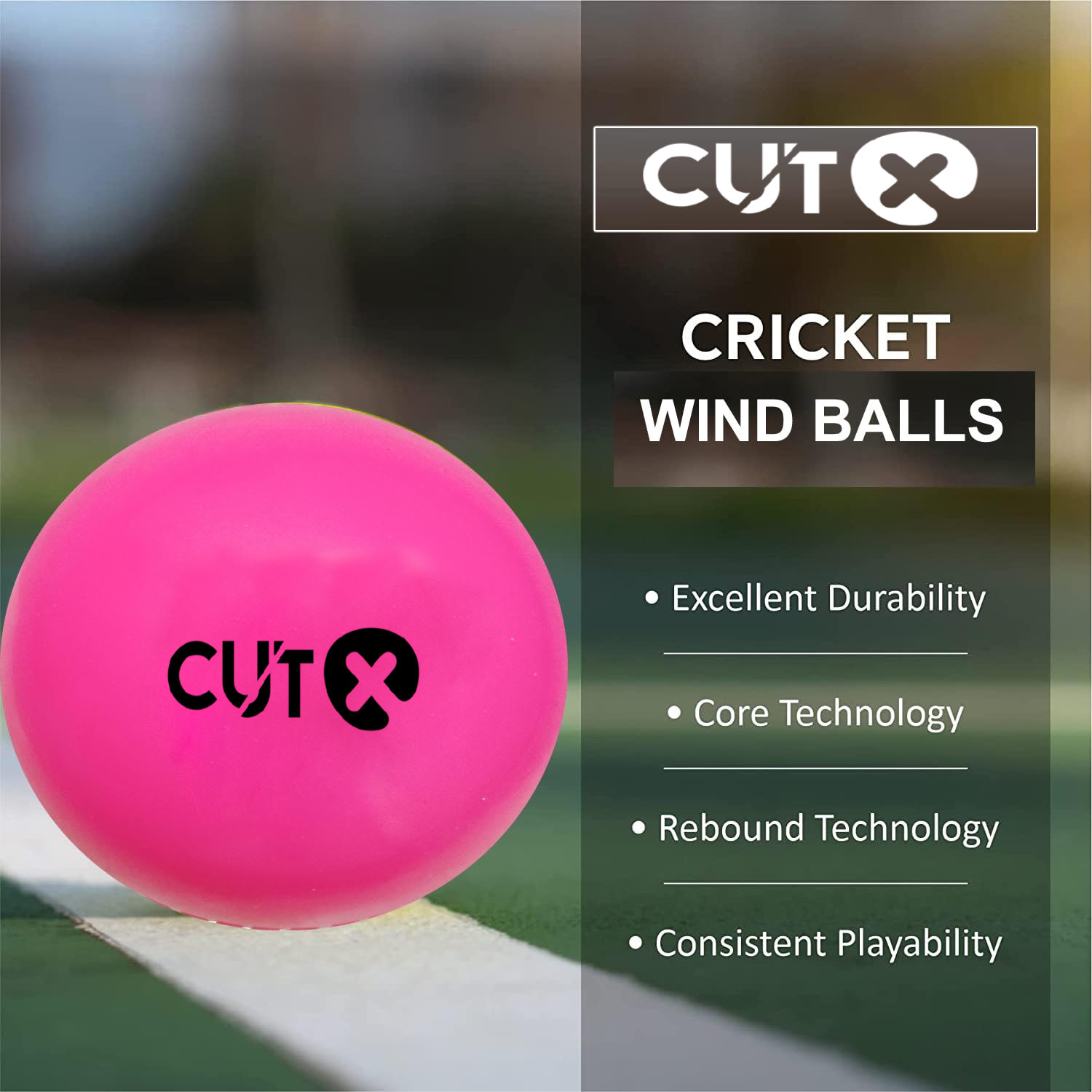 Image of CUTX Cricket Practice Ball | Wind Ball | In & Outdoor Ball Multicoloured 12PCS Cricket Synthetic Ball