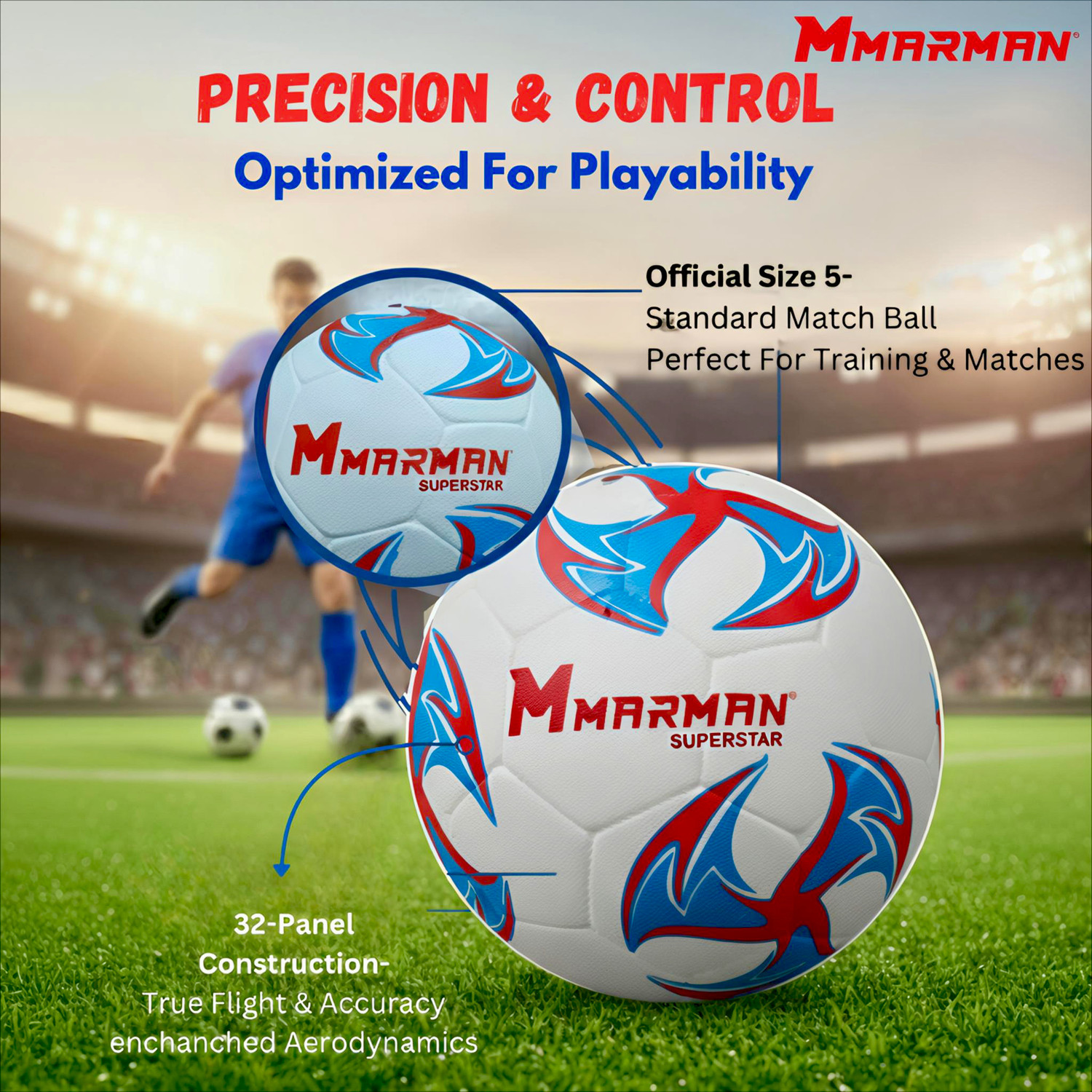 Image of Marman Superstar with Pump Football - Size: 5