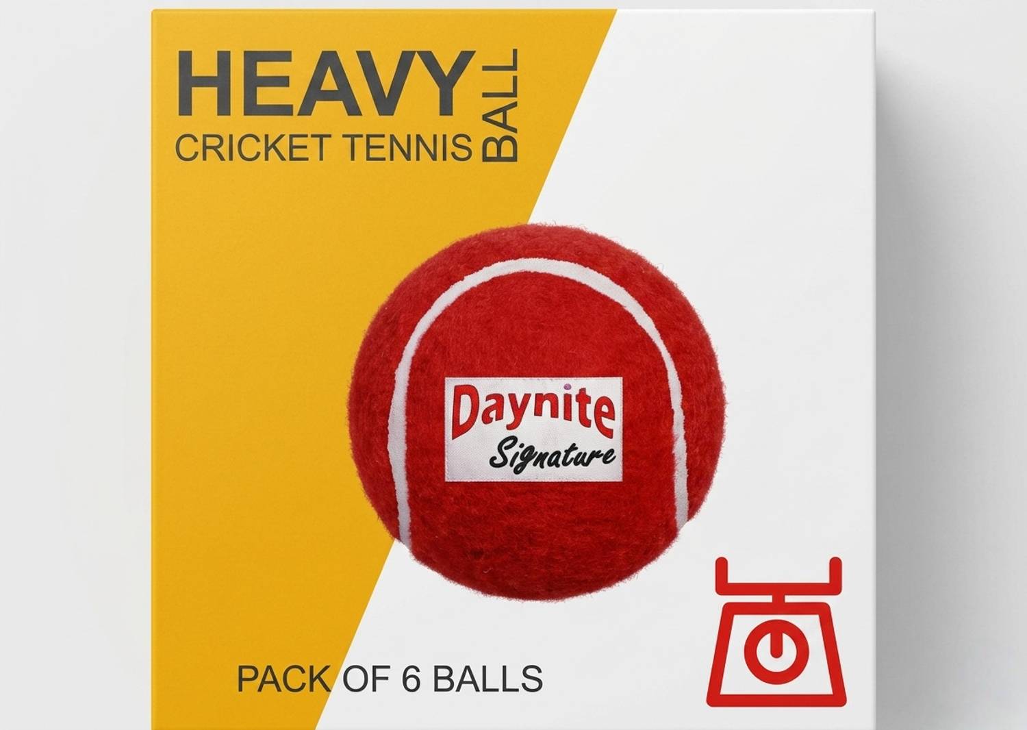 daynite Hard Tennis Ball Pack of 6 - Image 5