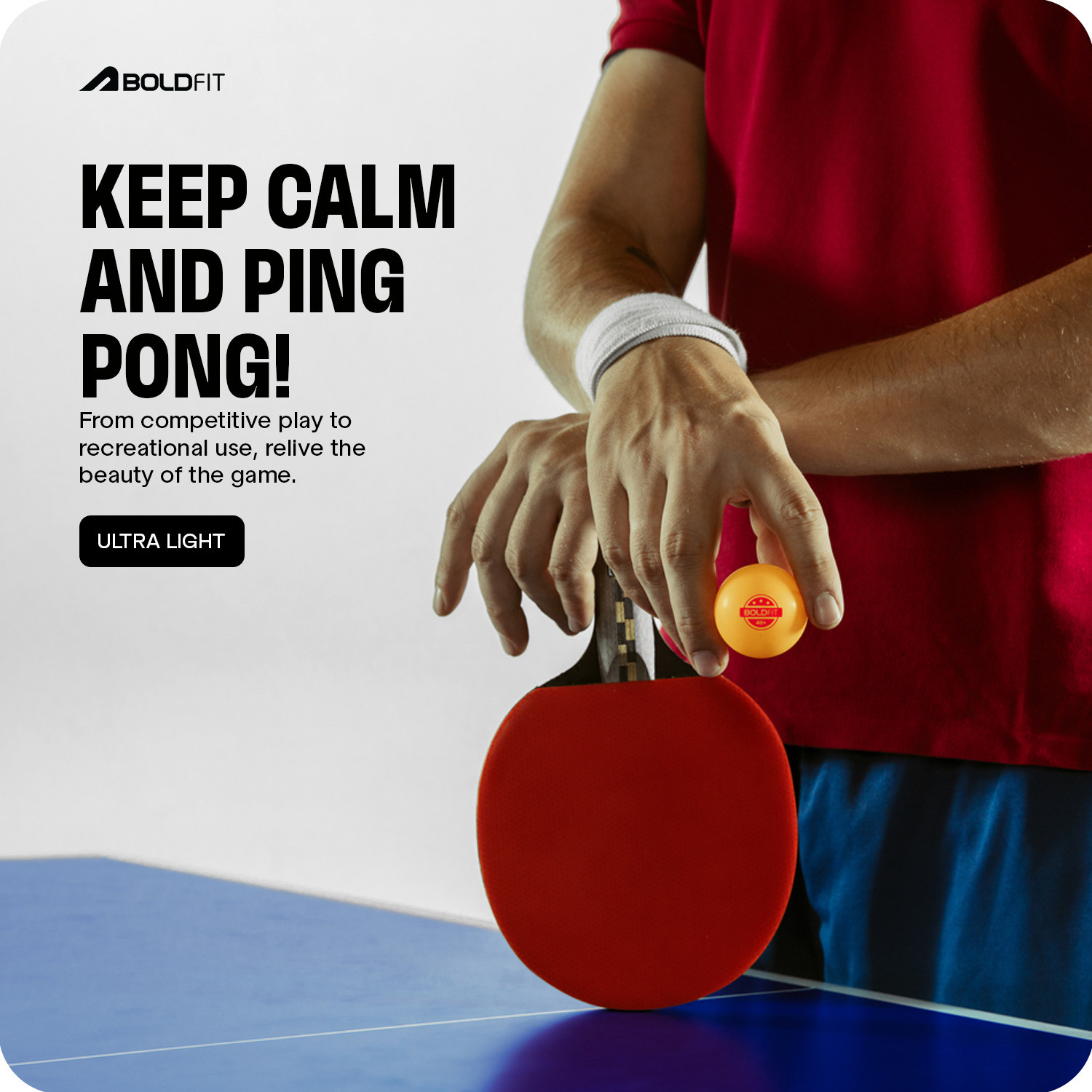 Image of BOLDFIT Table Tennis Balls 3 Star 40+ Combo Abs Tt Balls Ping Pong Ball For Kids & Adult Table Tennis Ball