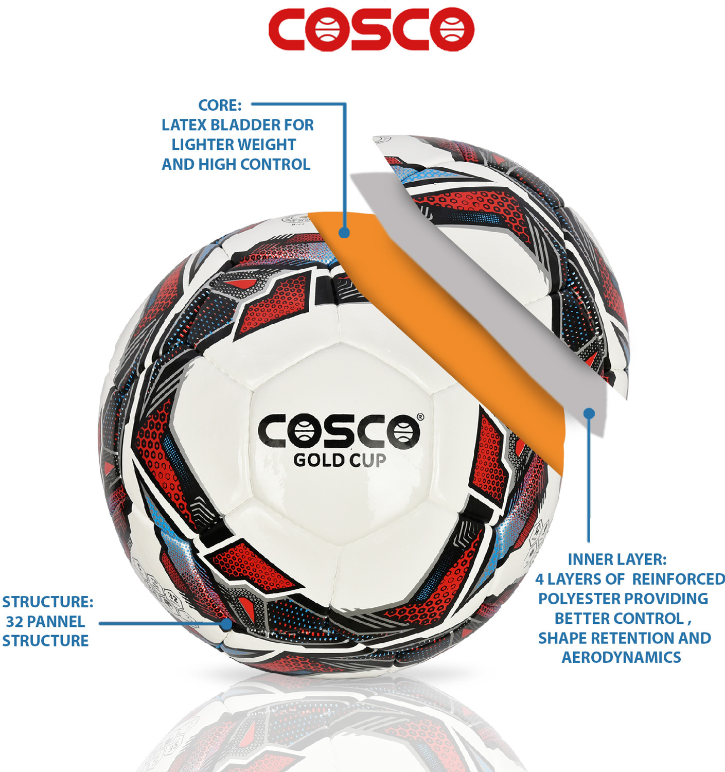 Image of COSCO Gold Cup Football - Size: 5