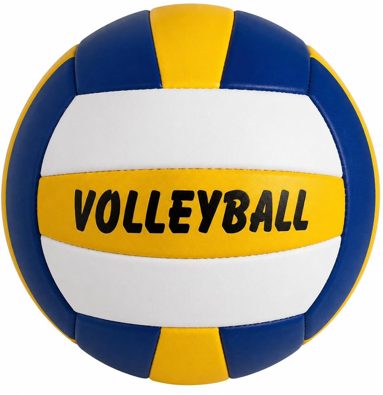 Image of WIRMON Volleyball Size 5, PVC Hand Stitched Ball for Training, Practice. Volleyball - Size: 5 (Standard, Pack of 1, White, Blue, Yellow)