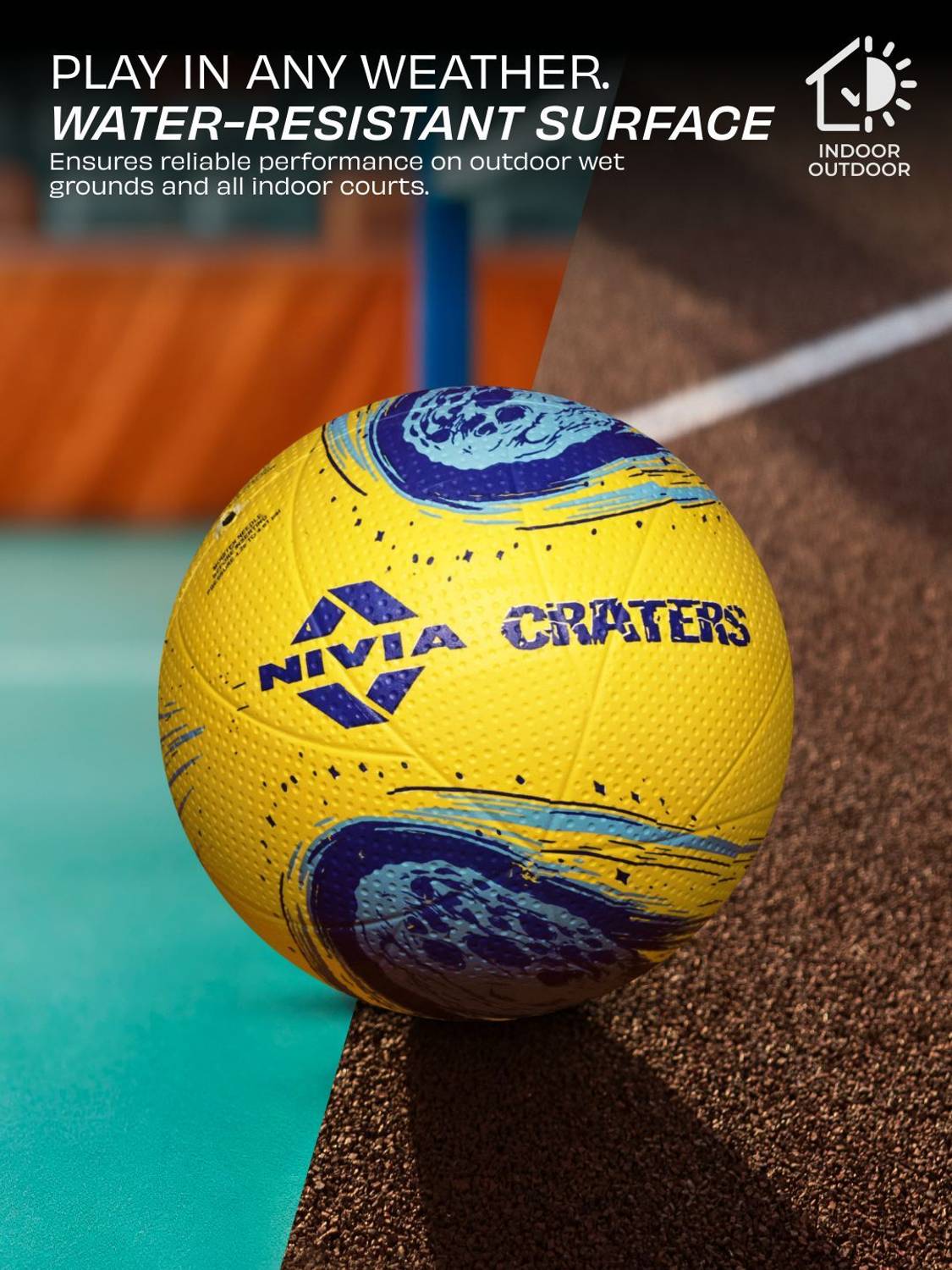 NIVIA Crater Volleyball Size 4 with Pump Pack of 1 - Image 2