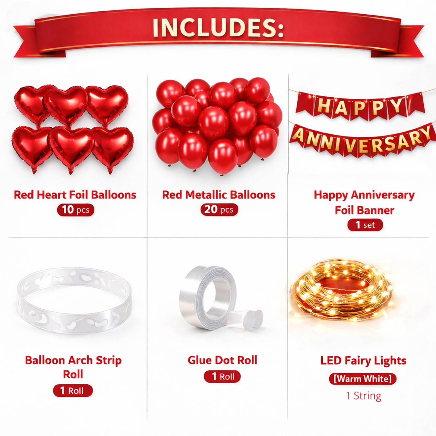 ballooooify Solid REDSET1 Balloon
