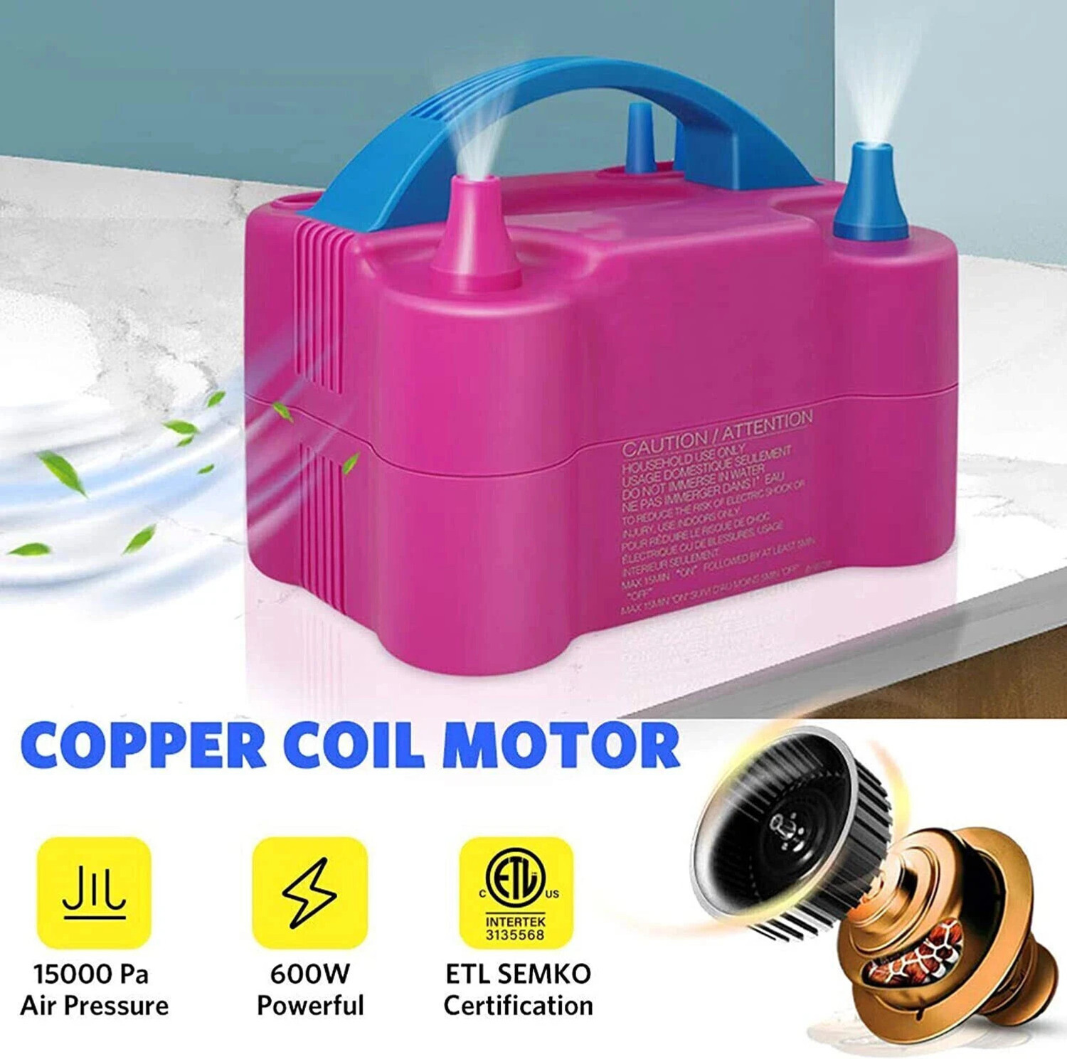Image of VMV FUZON Solid Electric Balloon Blower Pump Inflator for Decoration Balloon Pump PUMP Balloon