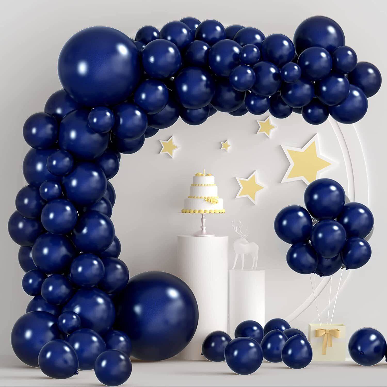 Baloom Solid Retro Navy Blue Balloons Kit 50pcs for Birthday, Anniversary Balloon