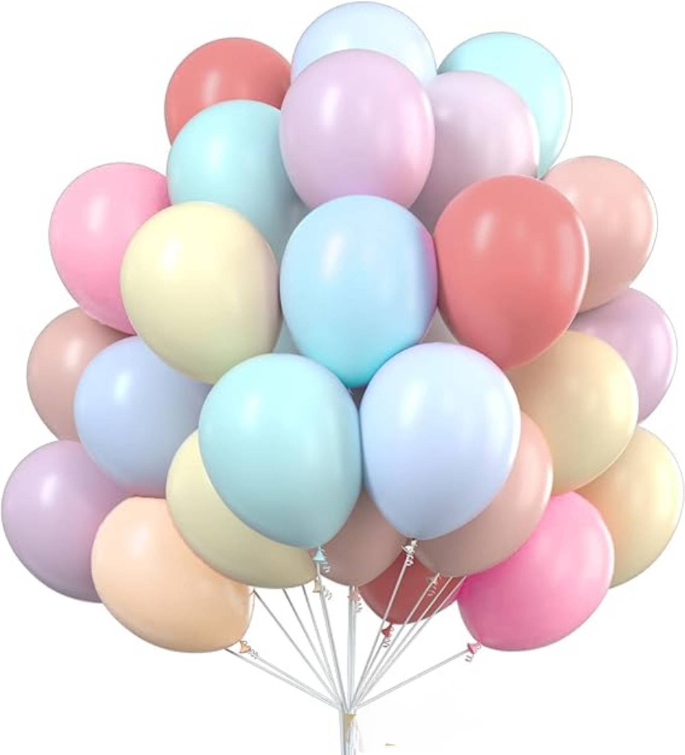 ANILOONS Solid Pastel Multicolor Balloon Decoration Kit. Balloon