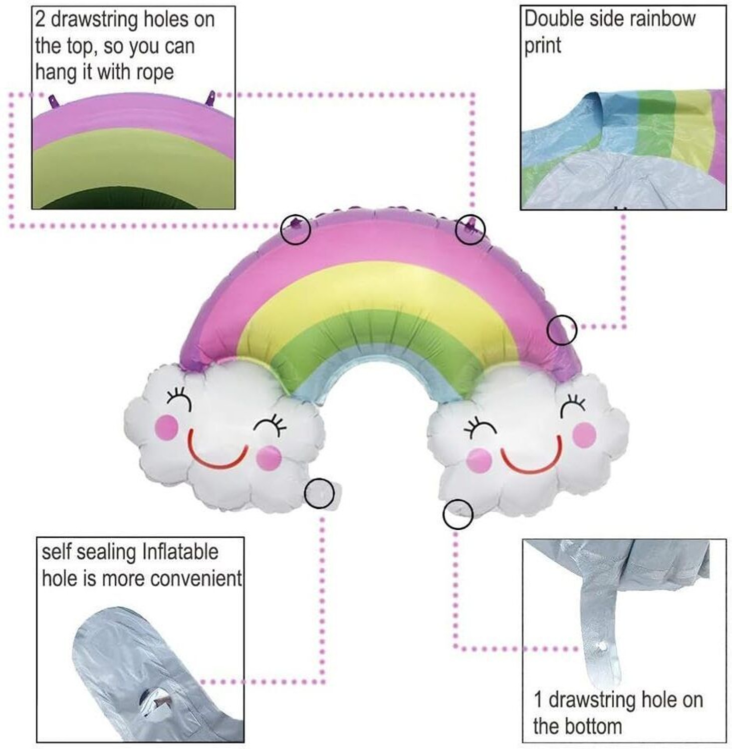 Image of PopTheParty Solid 2nd Rainbow bunch Balloons for Birthday Decorations Balloon Bouquet