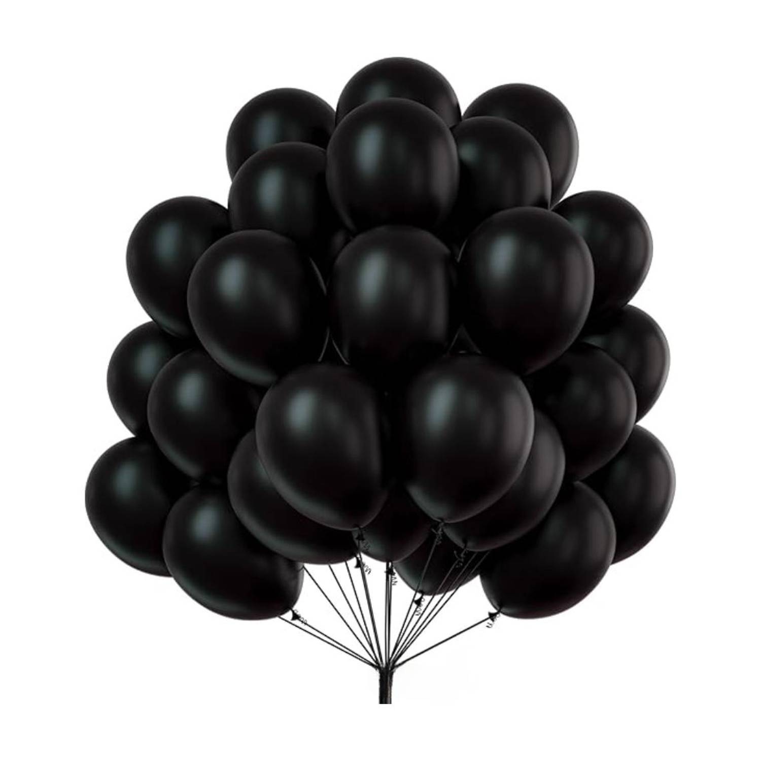 ANILOONS Solid Black Balloon Birthday Decoration kit. Balloon