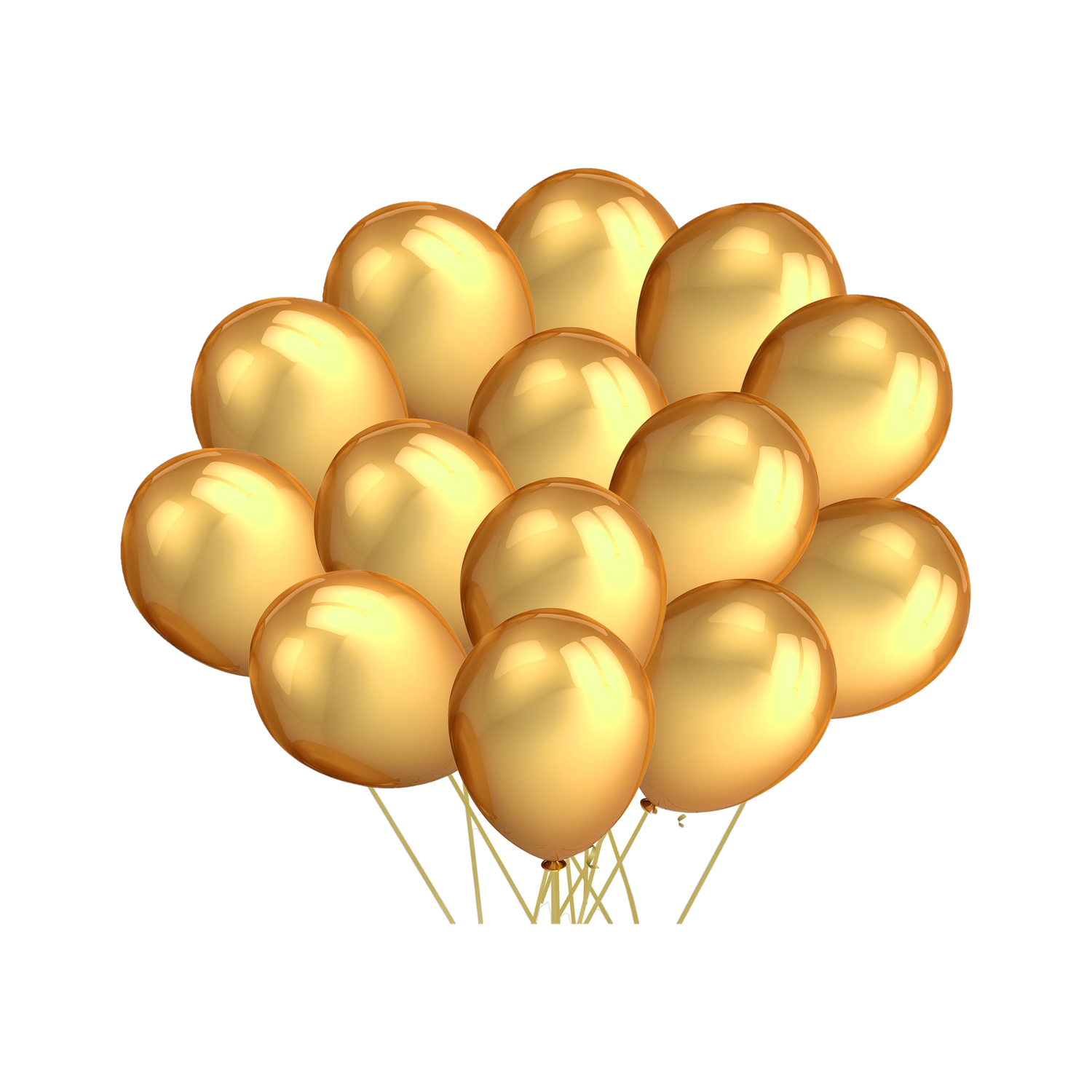 Image of PARTY MIDLINKERZ Solid Set Of 51 Pcs Gold Balloons Decoration /Girls birthday decoration Balloon