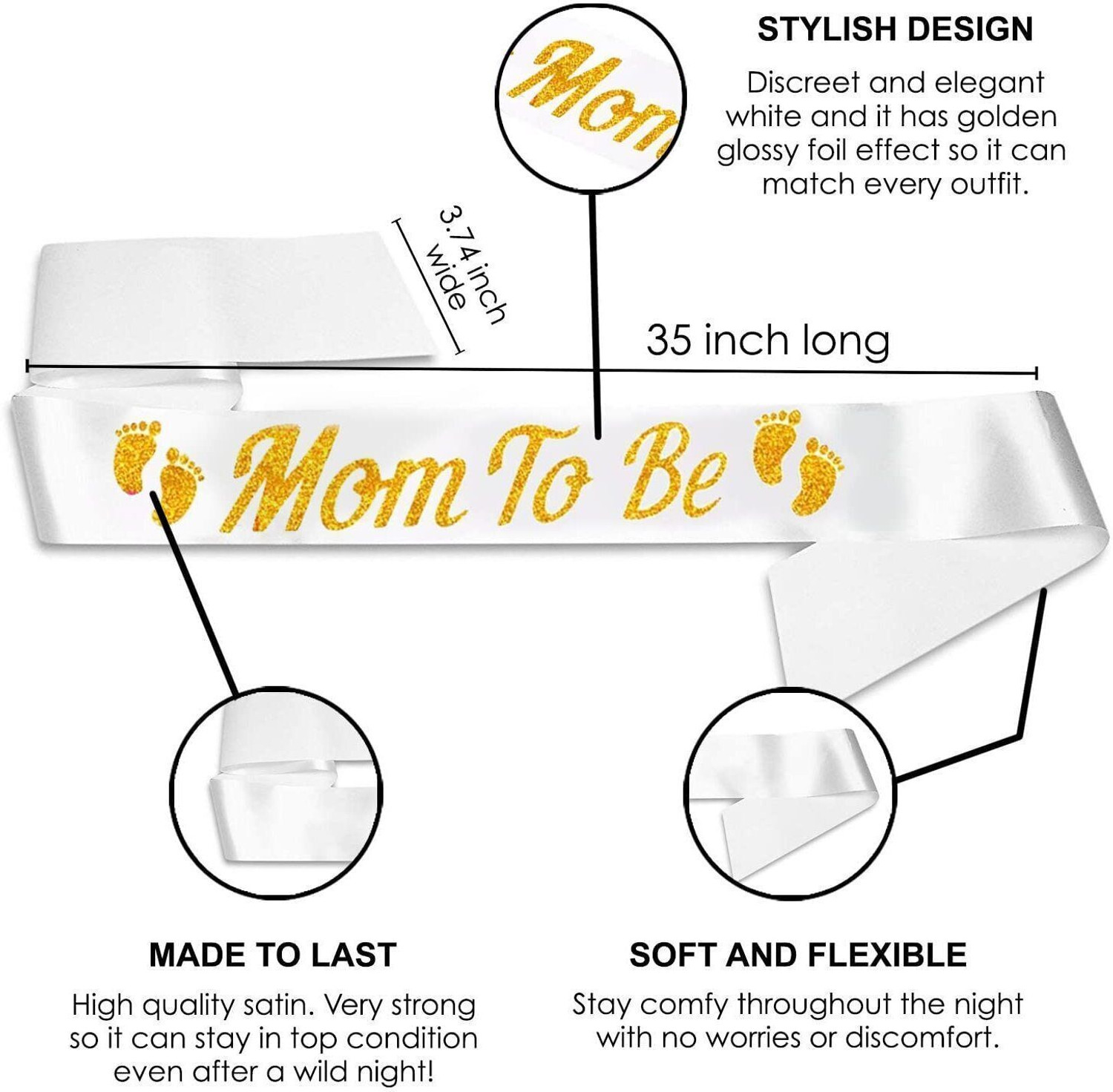 Image of PARTY MIDLINKERZ Solid Baby Shower Decoration, Mom To Be Decoration Items Set, Baby Shower Balloons Balloon