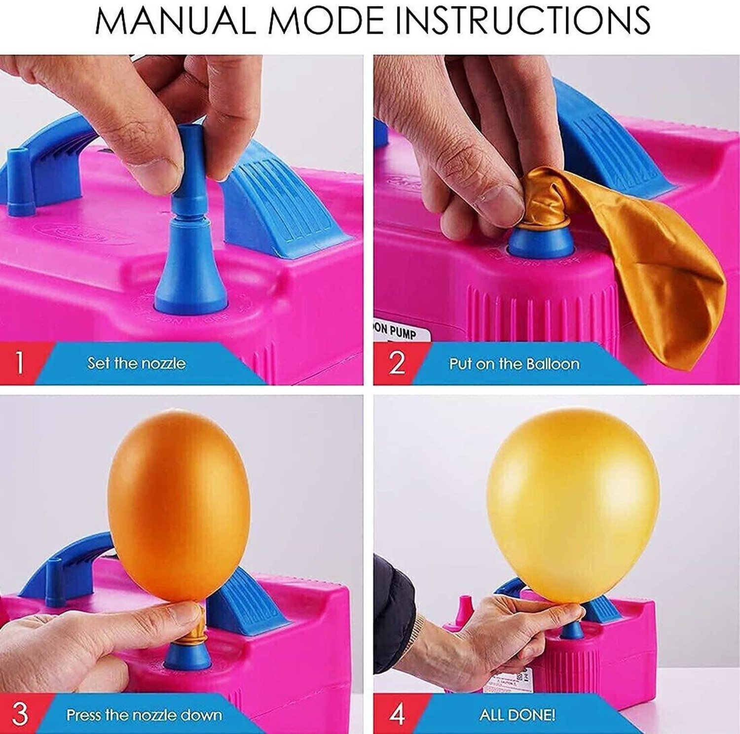 Image of VMV FUZON Solid Electric Balloon Blower Pump Inflator for Decoration Balloon Pump PUMP Balloon