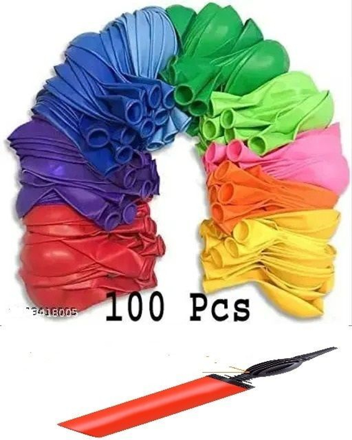 Image of emutz Printed 100 Balloons And One Air Pump Birthday Party /Birthday /Party Bubble Balloon