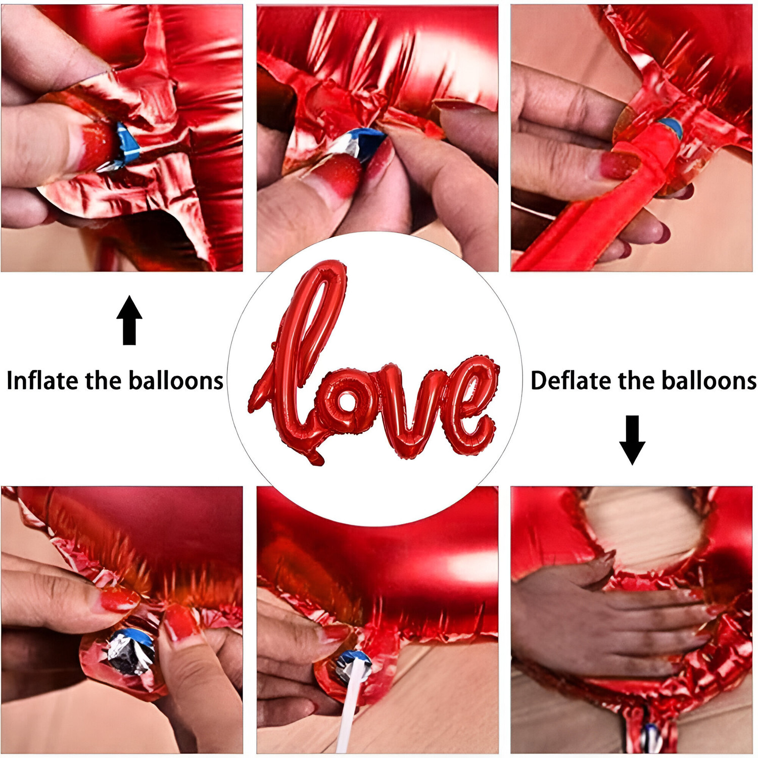 Image of Balloon&You Solid Net Curtain Kit For Love, Bed Room, Wedding, Anniversary, Birthday, Baby Shower Balloon