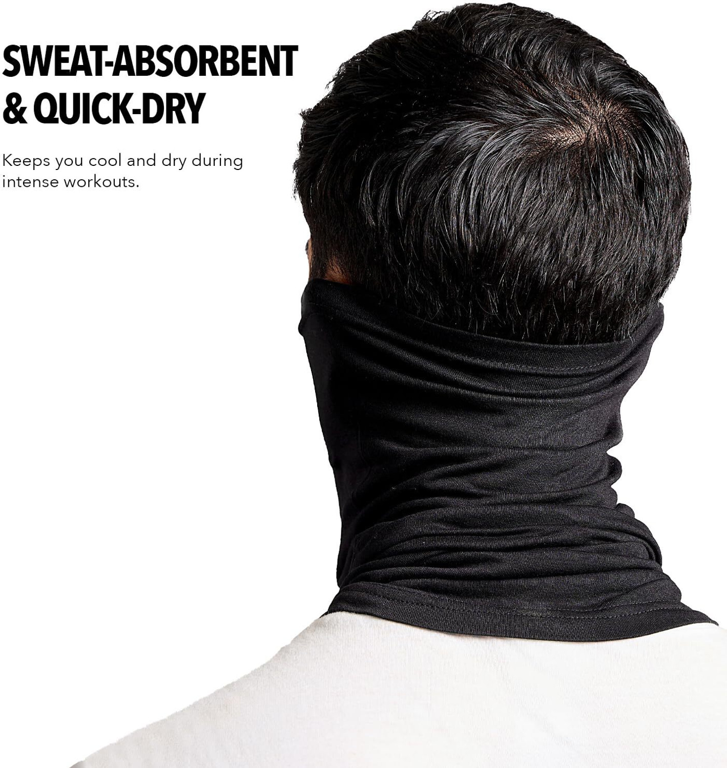 Image of BOLDFIT Black Bike Face Mask for Men