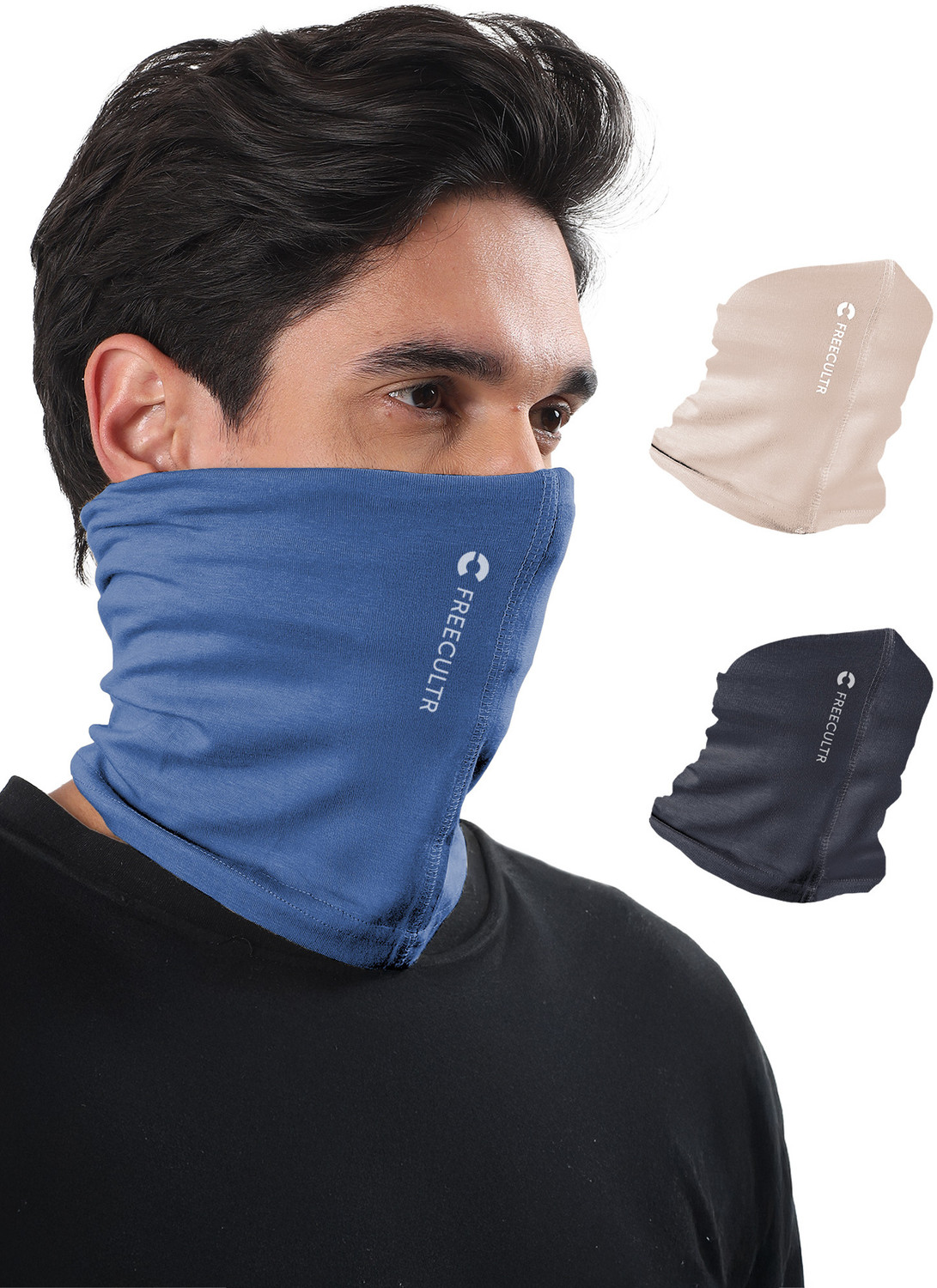 Image of FREECULTR Unisex Buff Anti Microbial Super Soft & Comfort Fit, Breathable Multipurpose Headband, Face Mask for Dust Protection and Sun Men & Women Solid Bandana