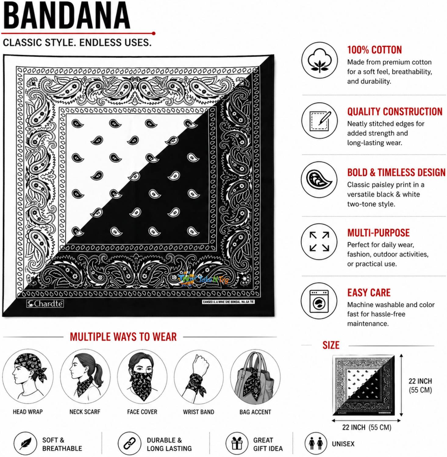 Men & Women, Boys & Girls Printed Bandana - Image 3