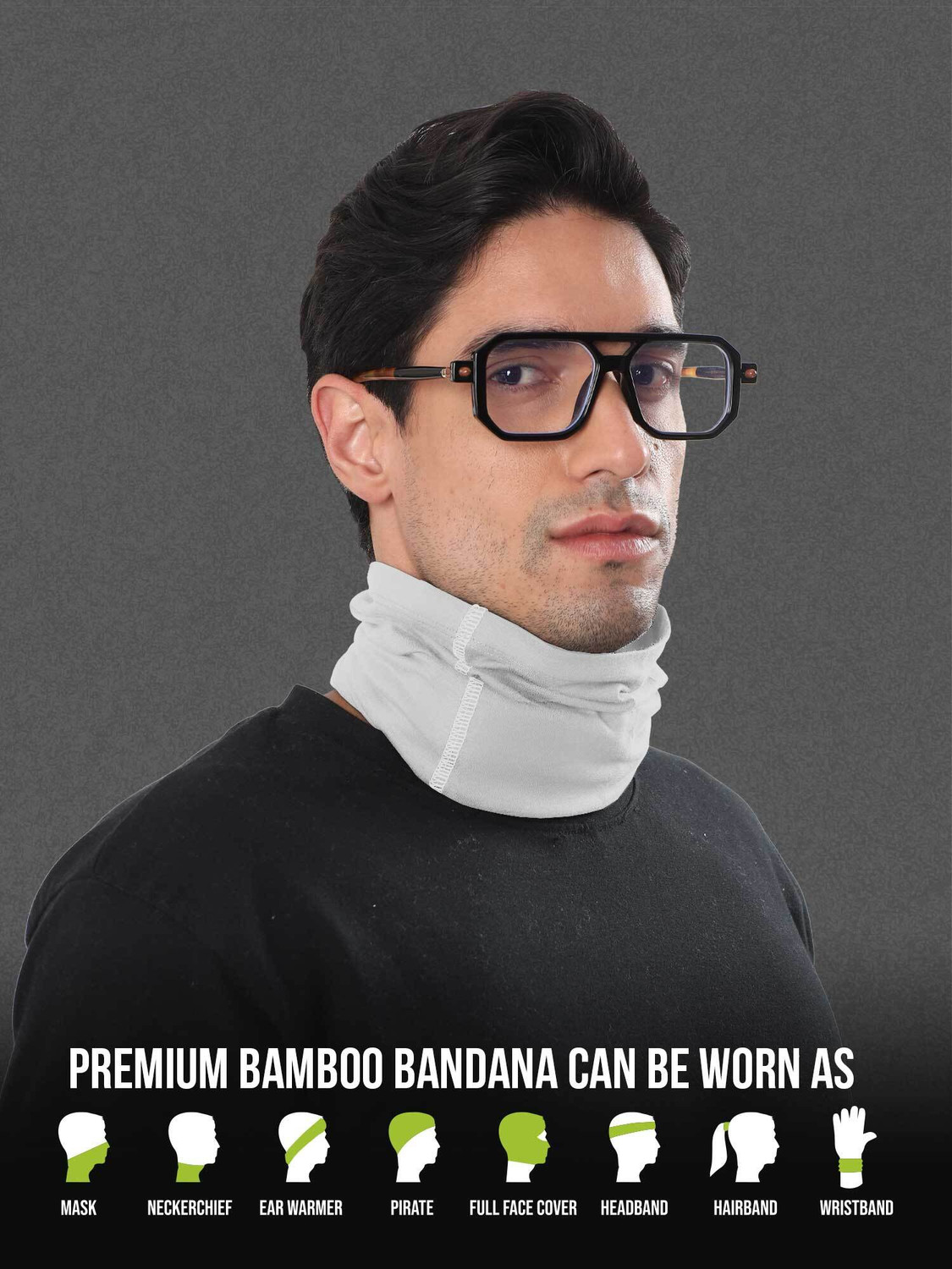 Image of FREECULTR Unisex Anti Microbial Super Soft & Comfort Fit, Breathable Multipurpose Headband, Face Mask for Dust Protection Men & Women Solid Bandana