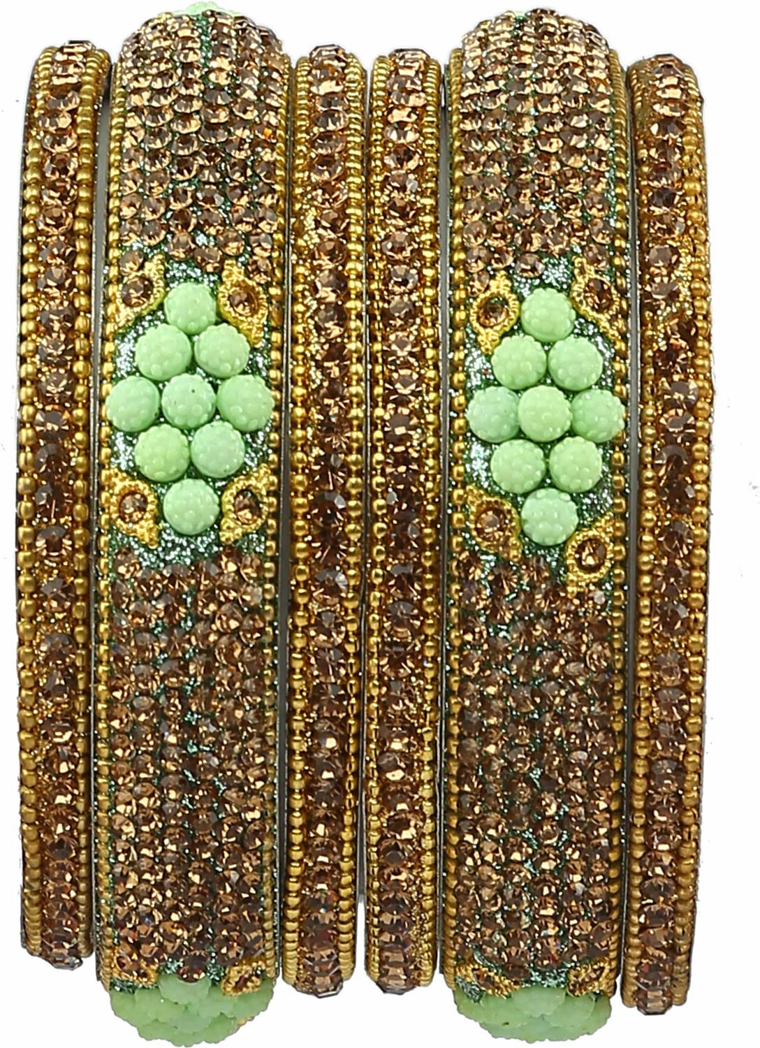 GLIKA Metal Beads, Zircon Gold-plated Bangle Set