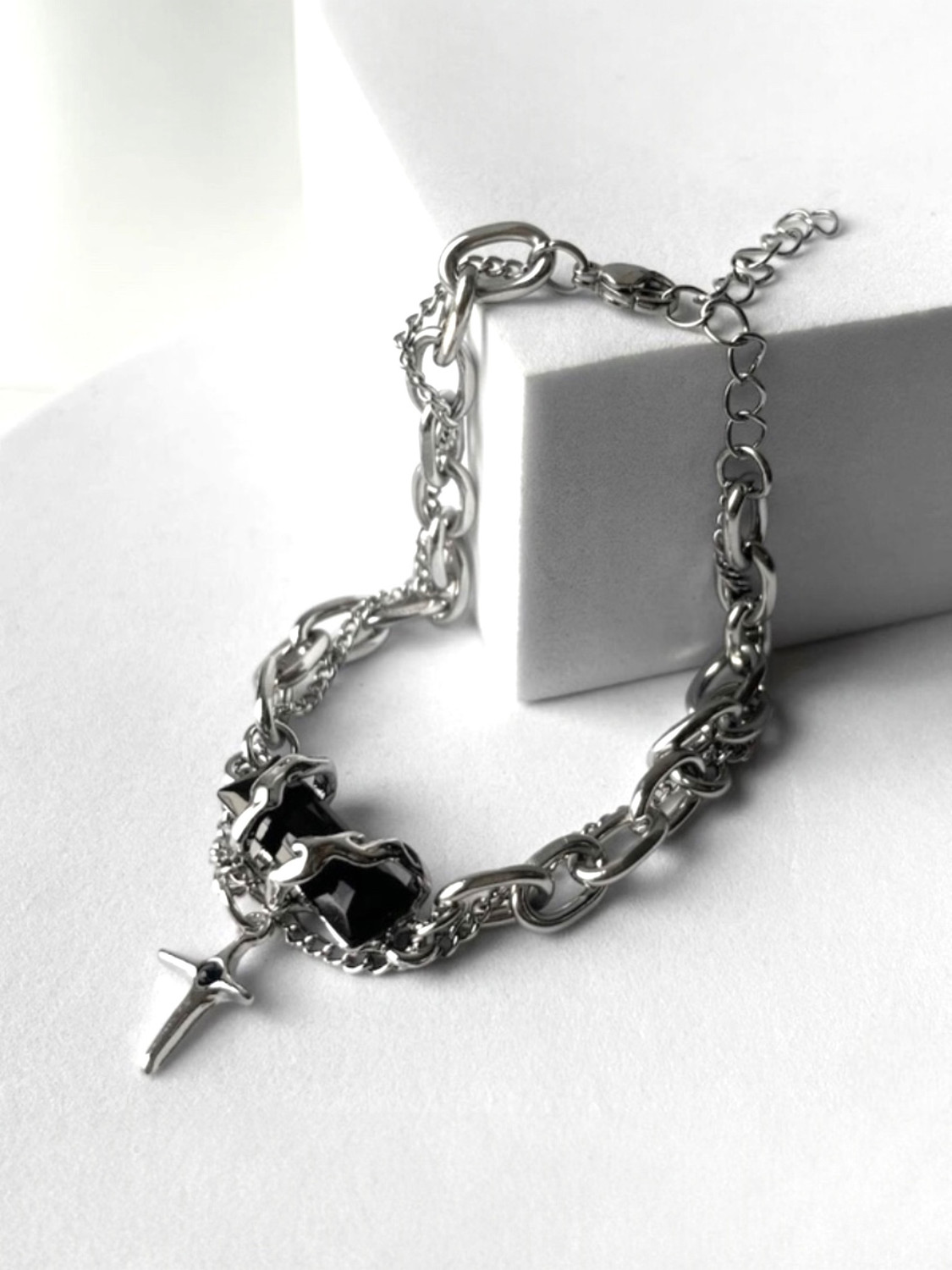 Image of RAPPERSSHOP Stainless Steel Silver Bracelet