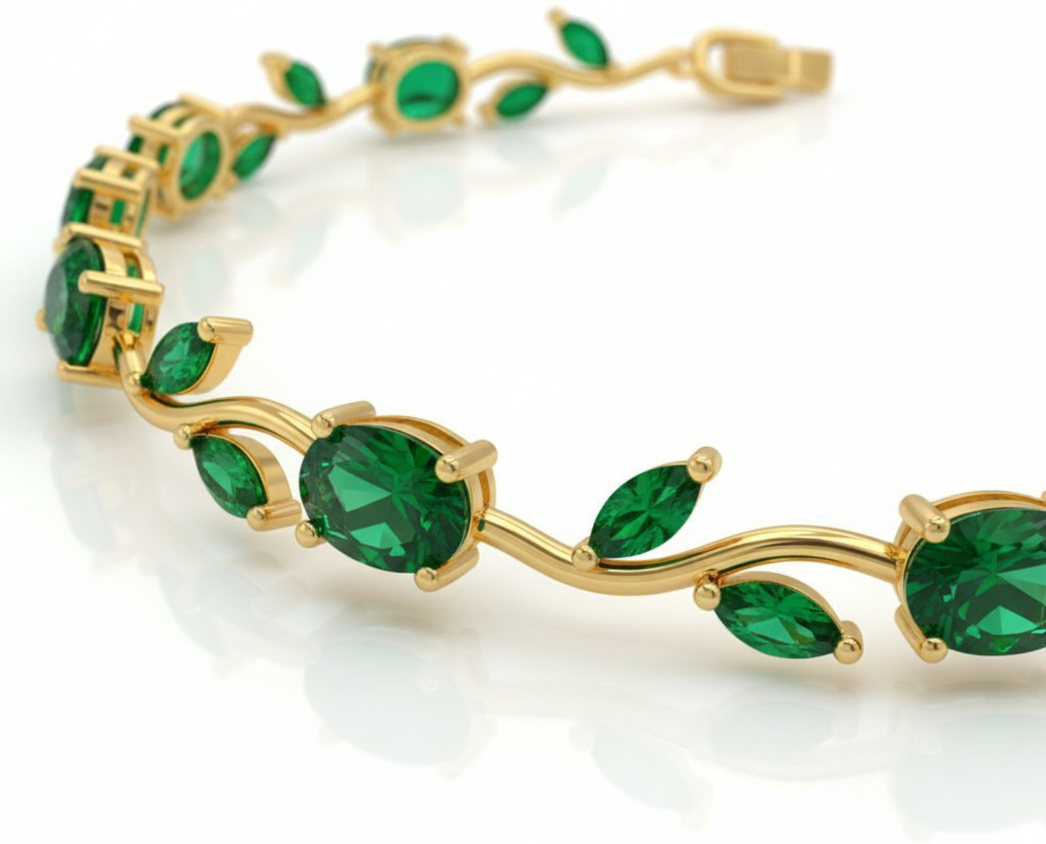 Image of ADF Stainless Steel Zircon Gold-plated Bracelet