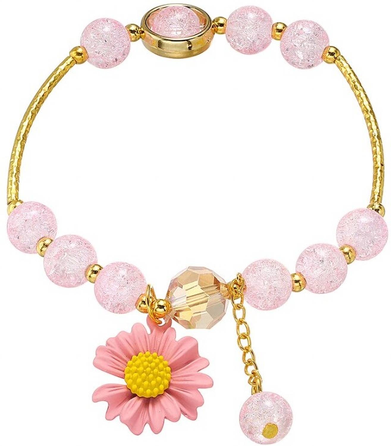 AKISON JEWELS Alloy Crystal Gold-plated Charm Bracelet