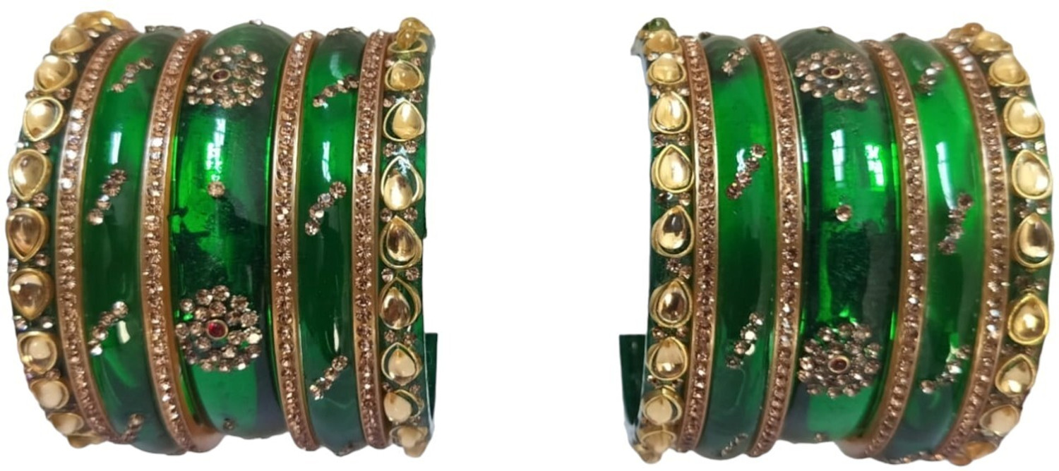 Image of Vjy Glass Zircon Bangle Set