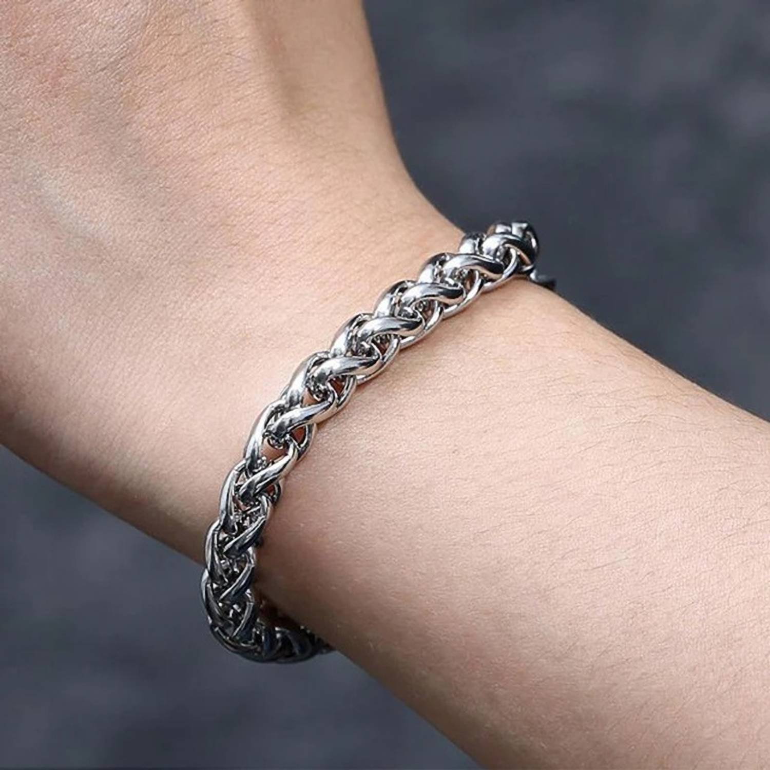 syrma Stainless Steel Silver Bracelet - Image 2