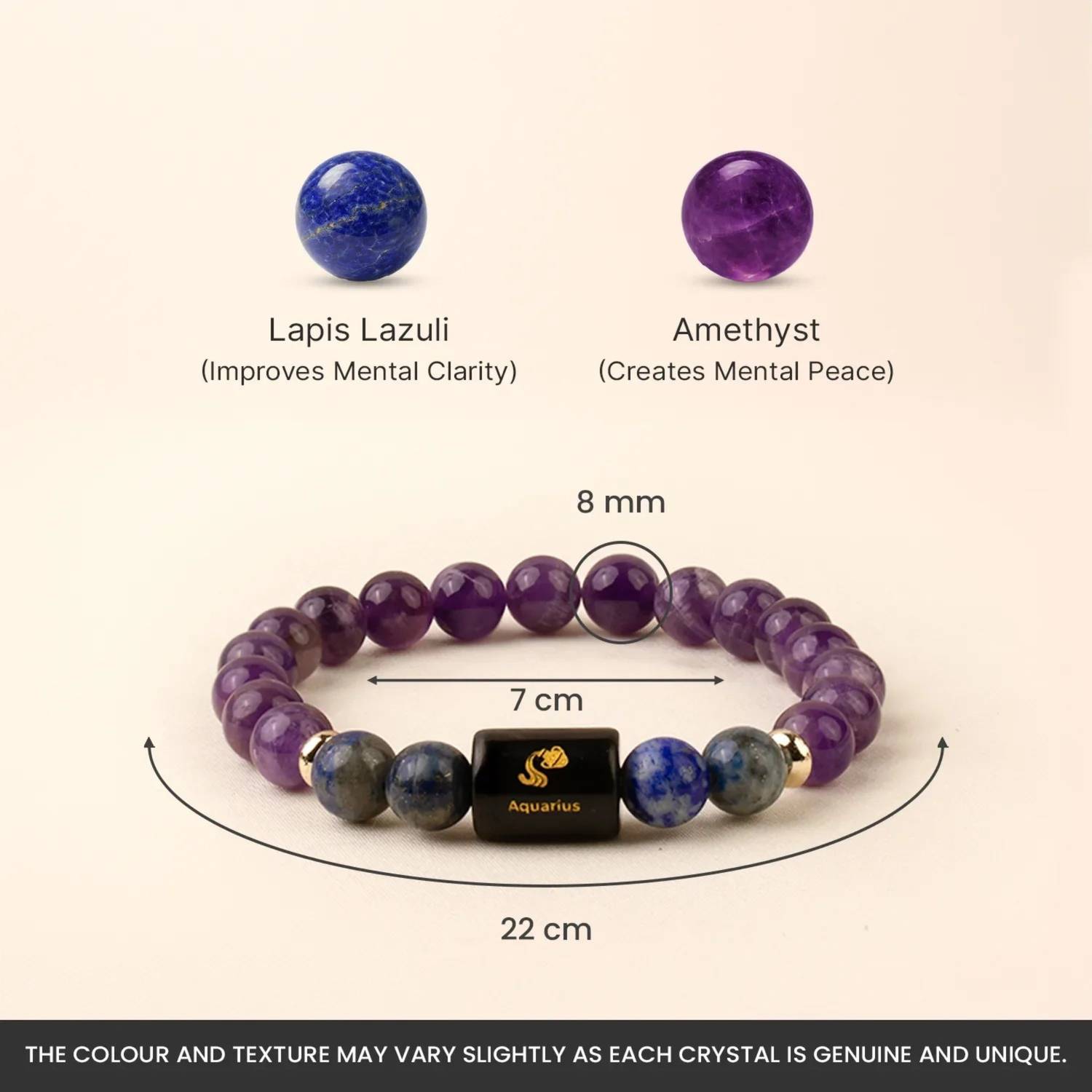 VIBESLE Stone Beads Crystal Bracelet - Image 1