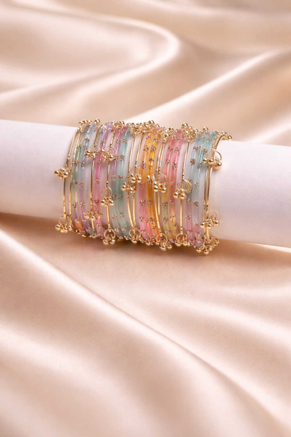 Image of celebrationdoor Glass, Alloy Crystal, Rhinestone Bangle Set