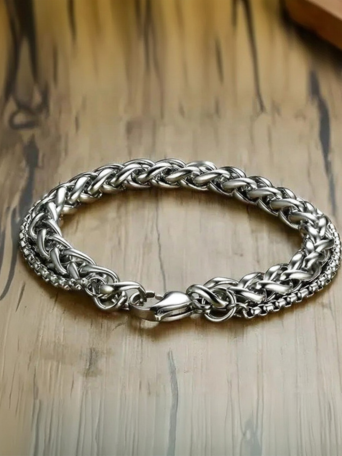 Image of ROOTWAVE Stainless Steel Silver Bracelet