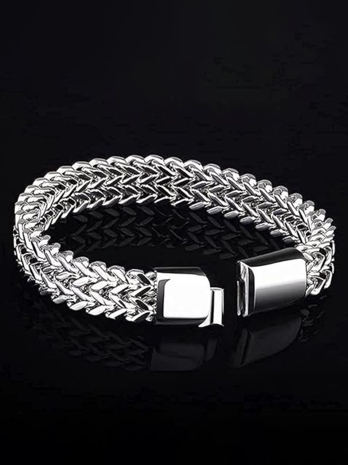 Image of Karishma Kreations Metal, Brass, Alloy, Stainless Steel Platinum, Rhodium, Gold-plated, Silver Bracelet