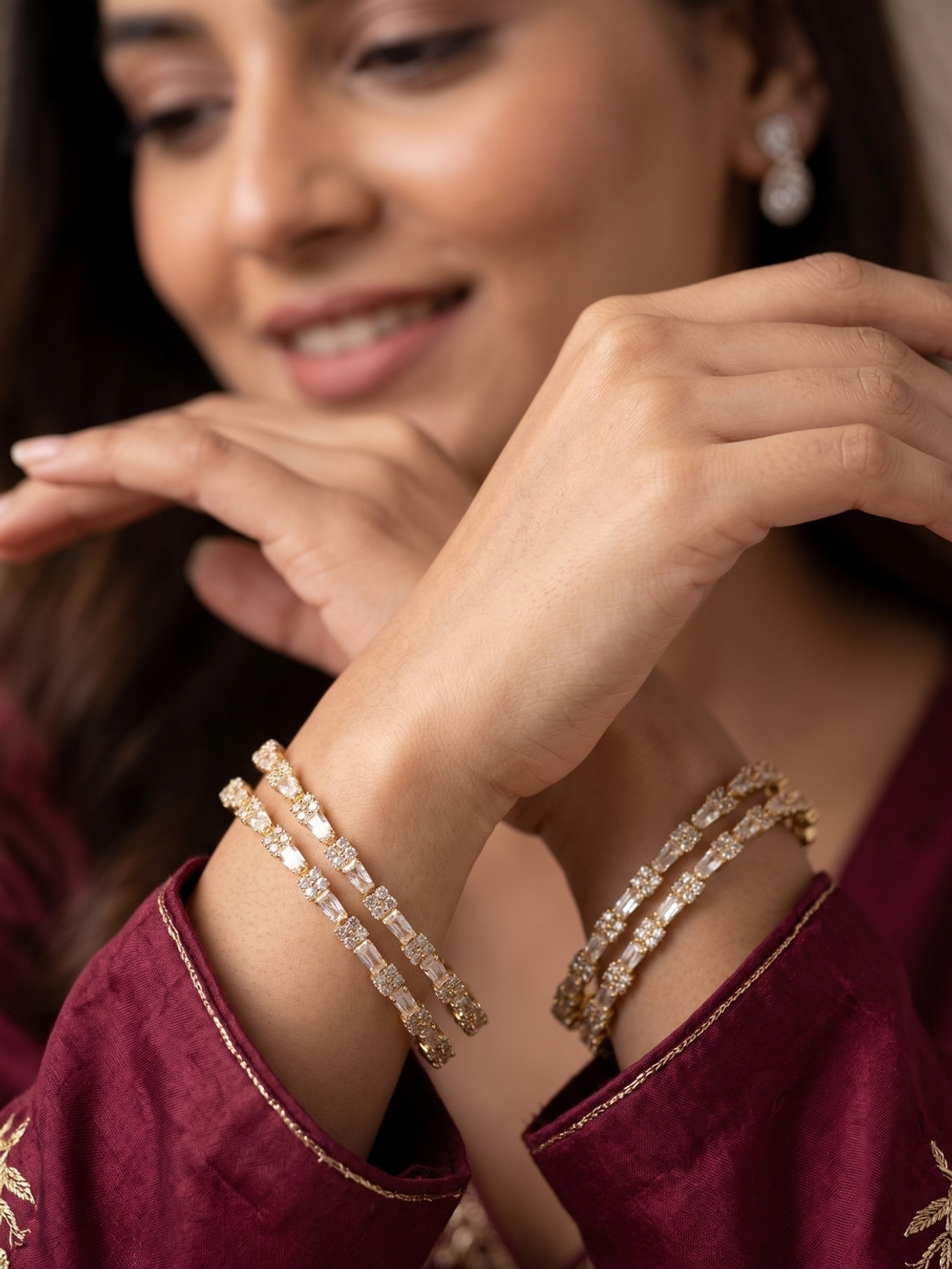 Image of NUI Alloy Gold-plated Bangle Set