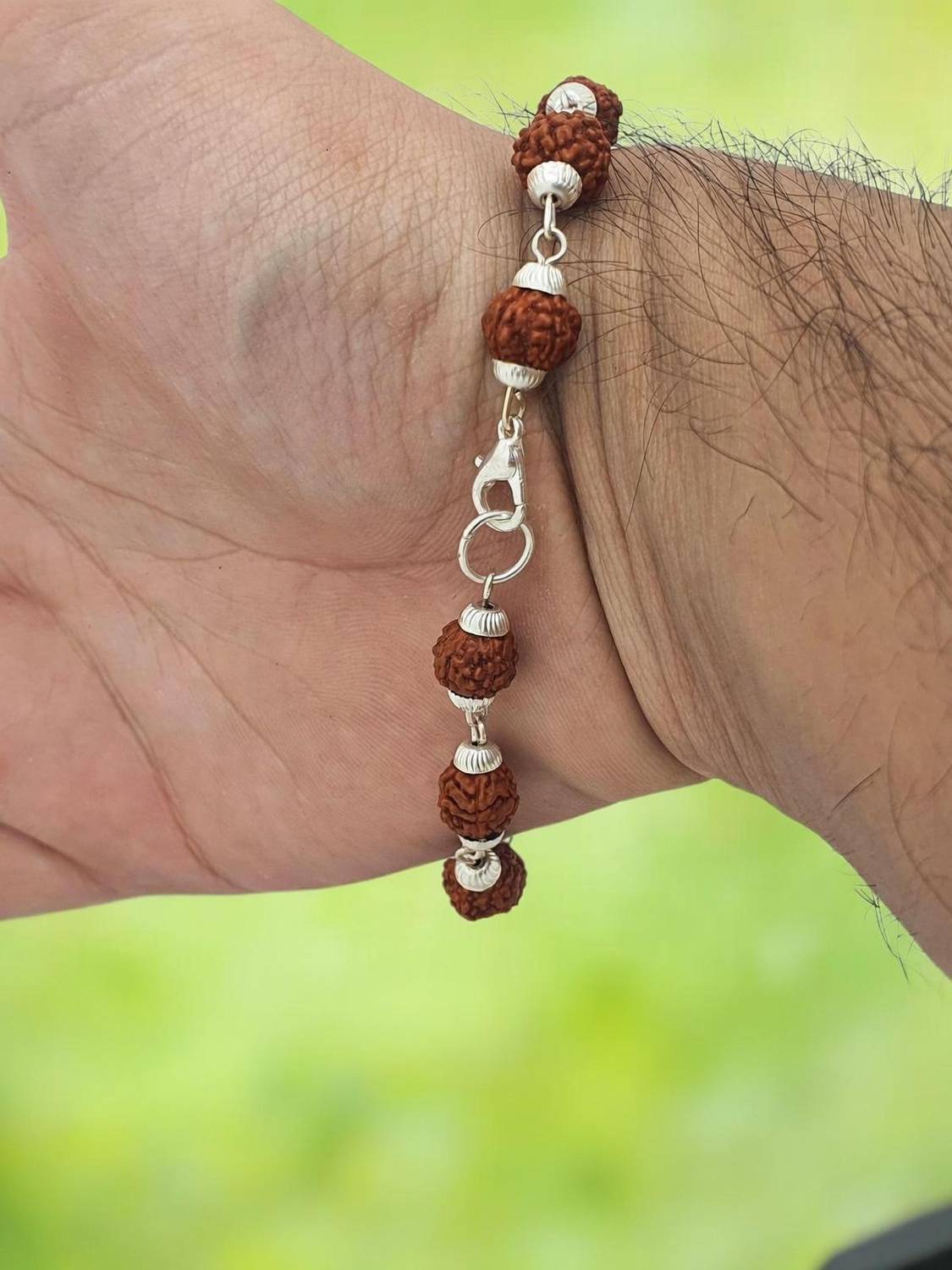 BHAKTI Kripalu Store Brass, Alloy Beads Silver Bracelet