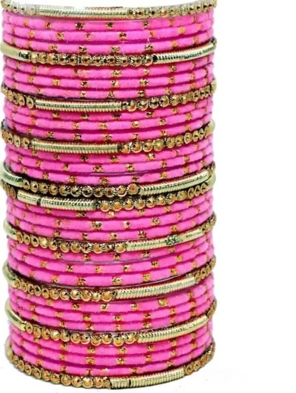 RADHA MOHAN EMPIRE Fabric, Glass Bangle Set