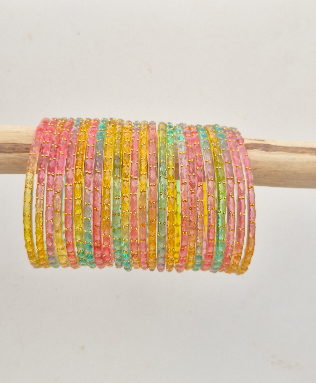 Image of zhcp Glass Zircon Bangle Set