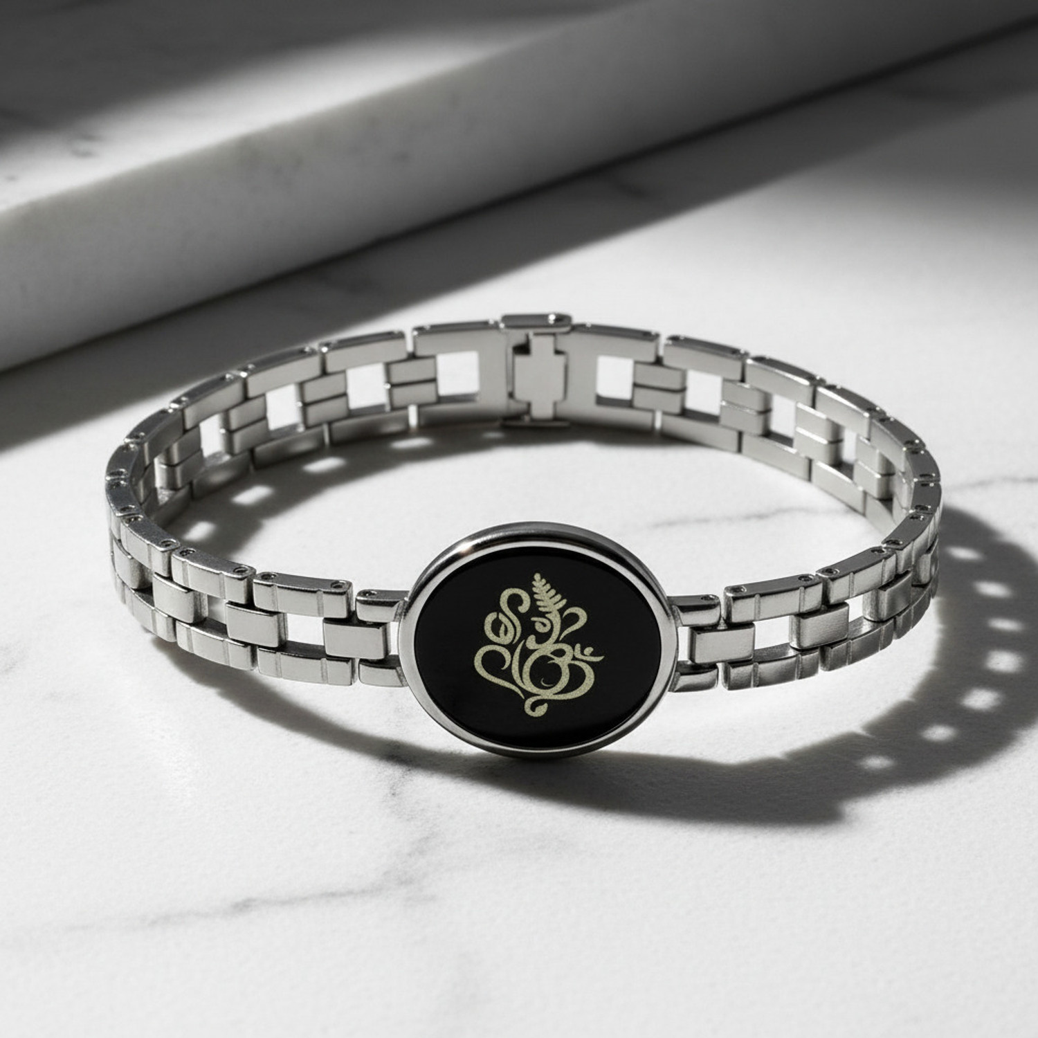 Image of M Men Style Metal Rhodium Bracelet