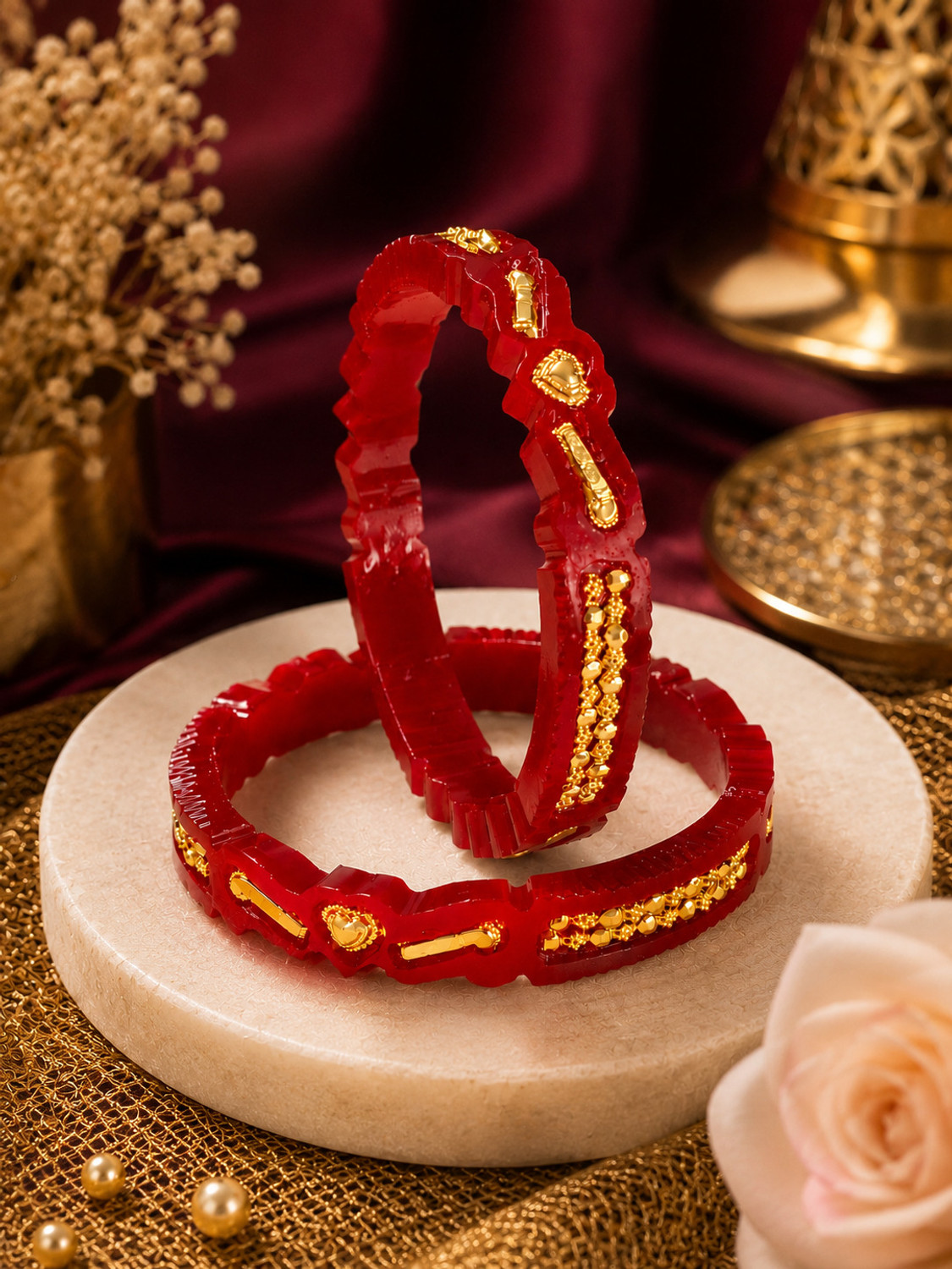 Image of Golden Diva Plastic Gold-plated Shakha Pola