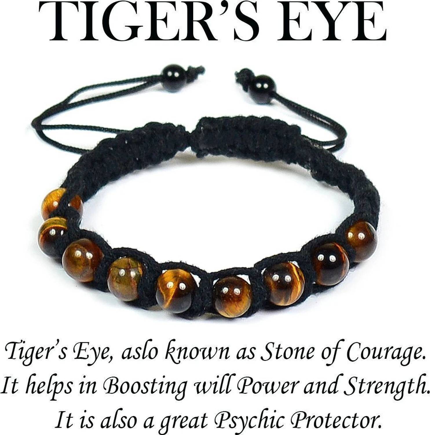 REIKI Tiger's Eye Beads Crystal Bracelet - Image 3
