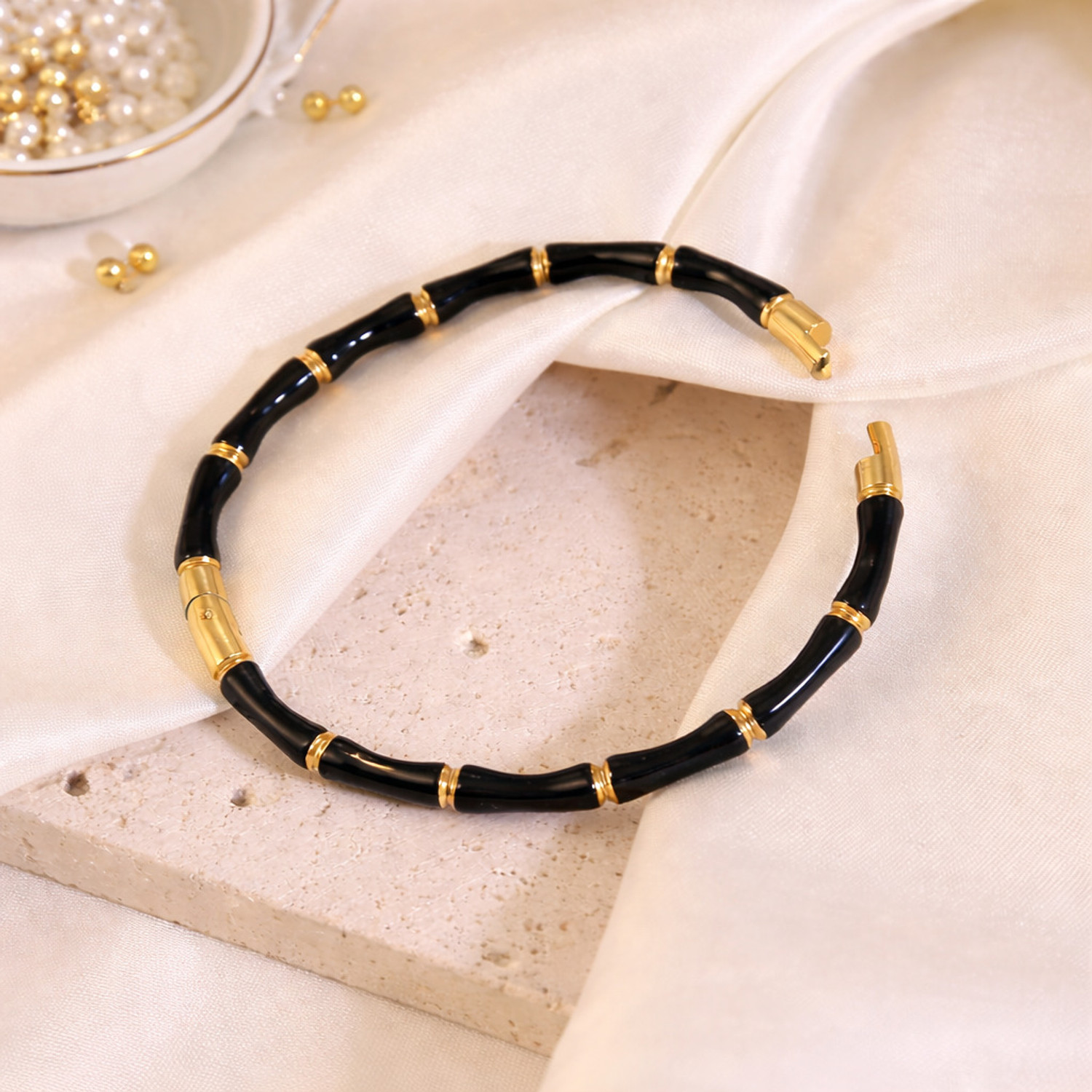 Image of SHILPRI CREATIONS Stainless Steel Gold-plated Bracelet
